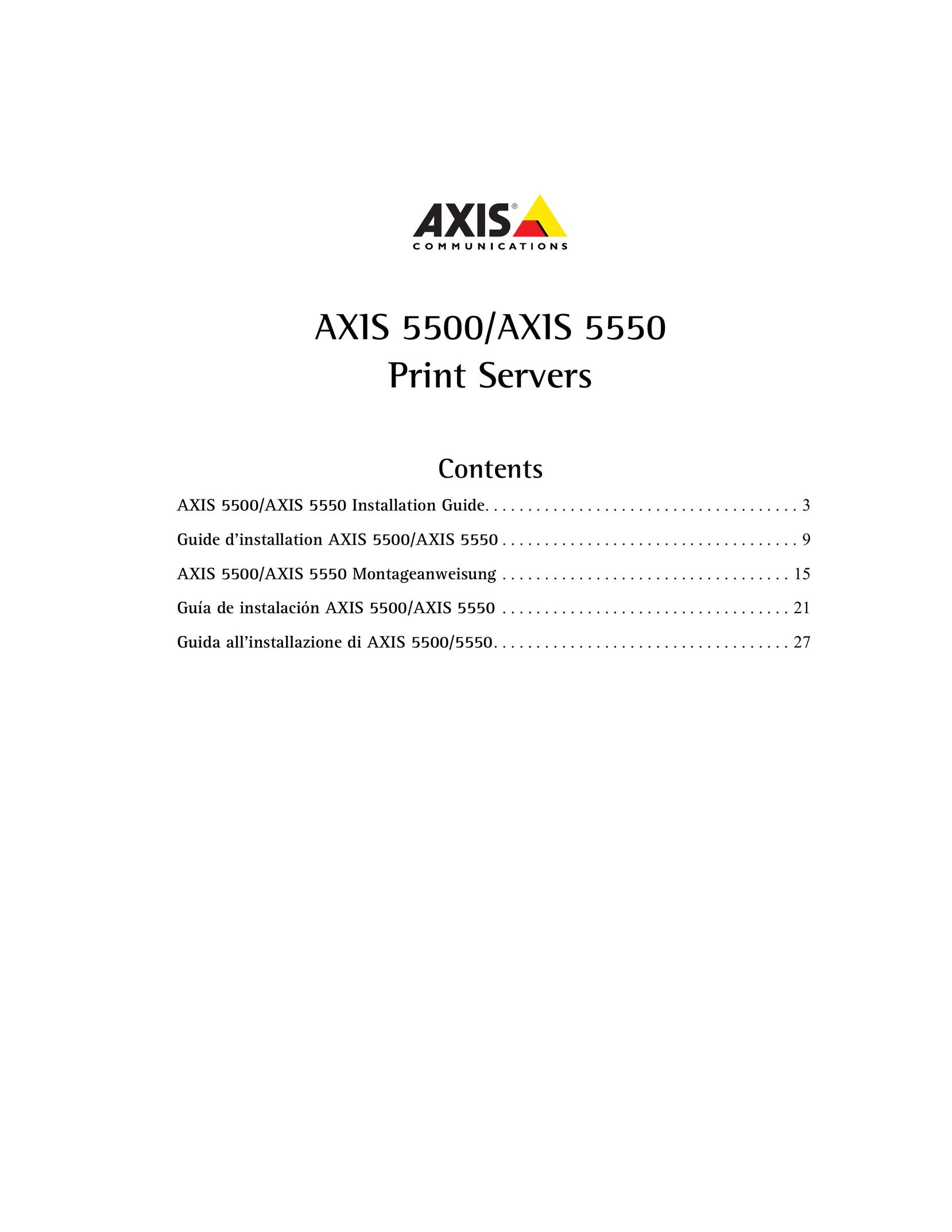 Axis Communications AXIS 5550 Printer User Manual