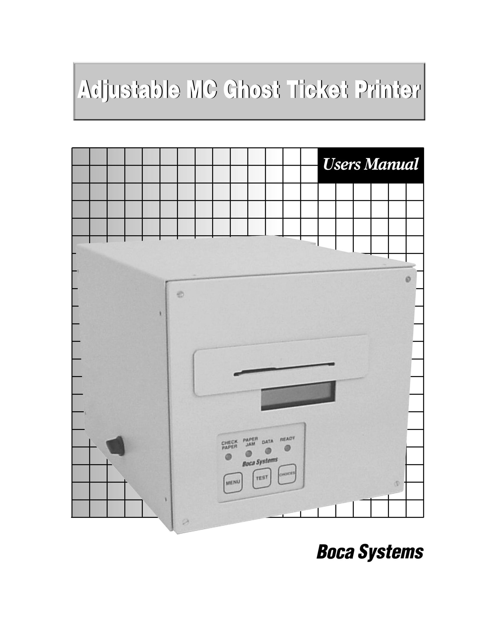Boca Research Adjustable MC Ghost Printer User Manual