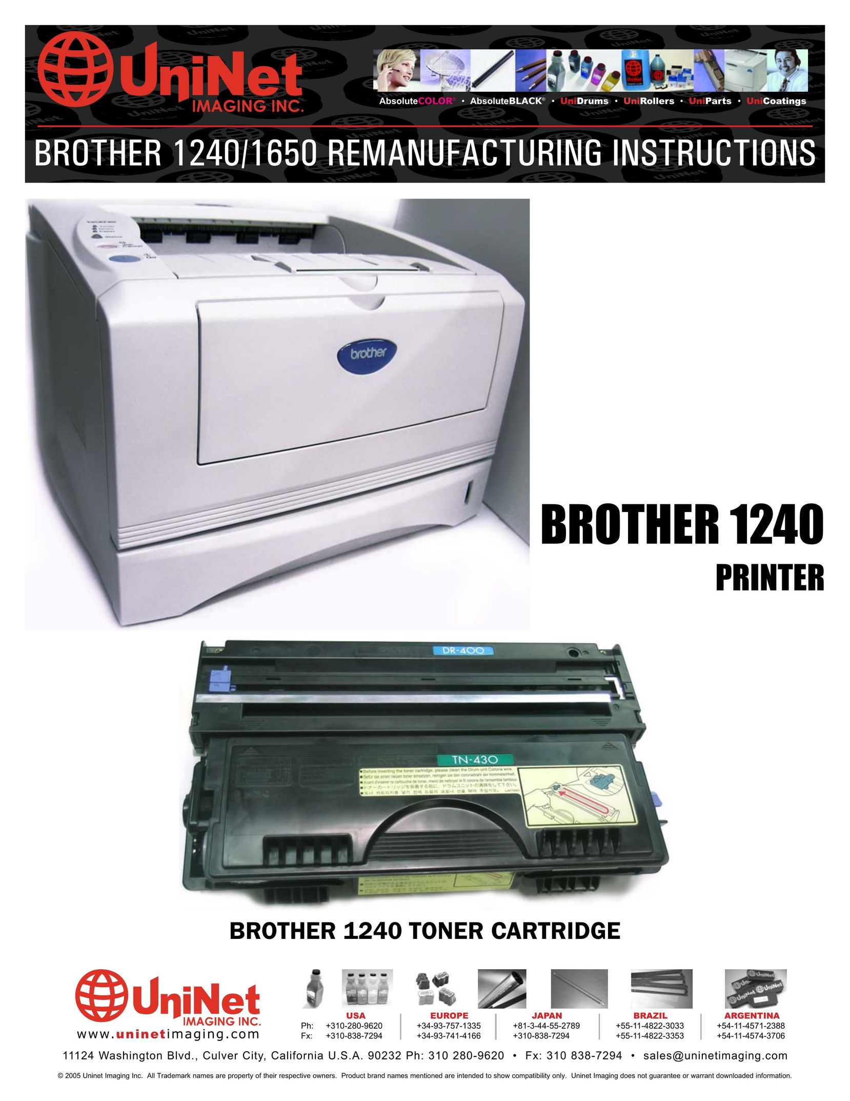 Brother 1240 Printer User Manual