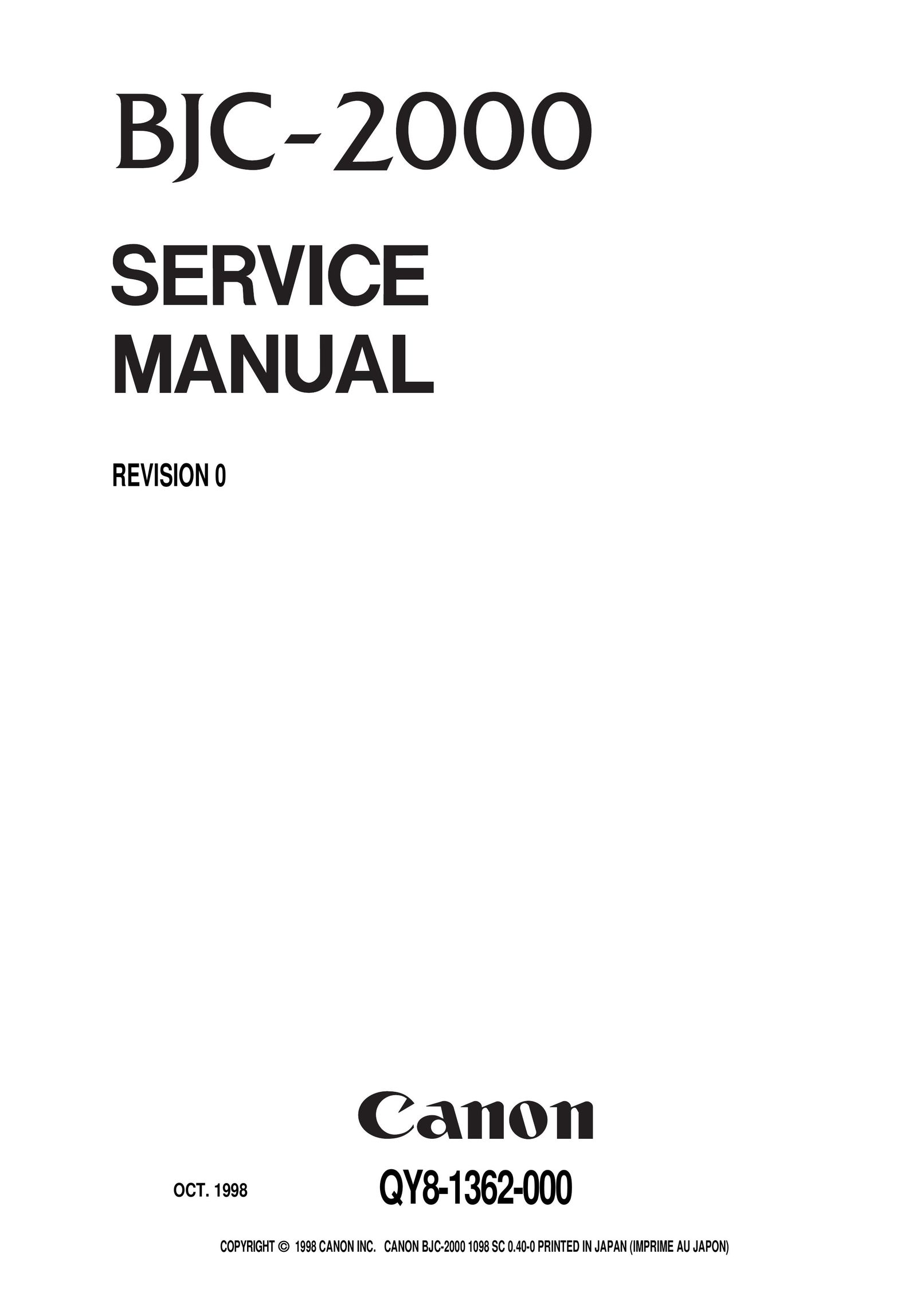 Canon 2000 Printer User Manual