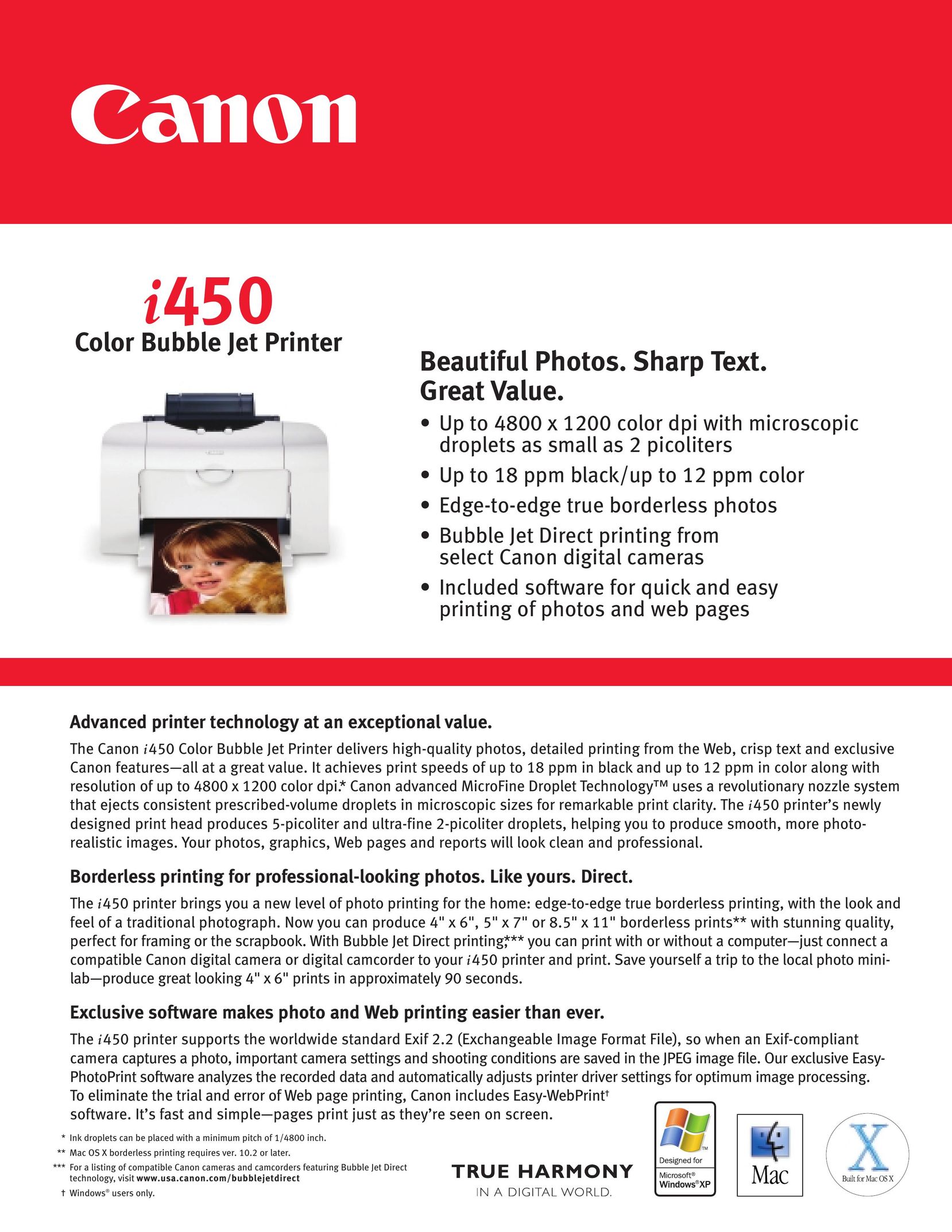 Canon 450 Printer User Manual