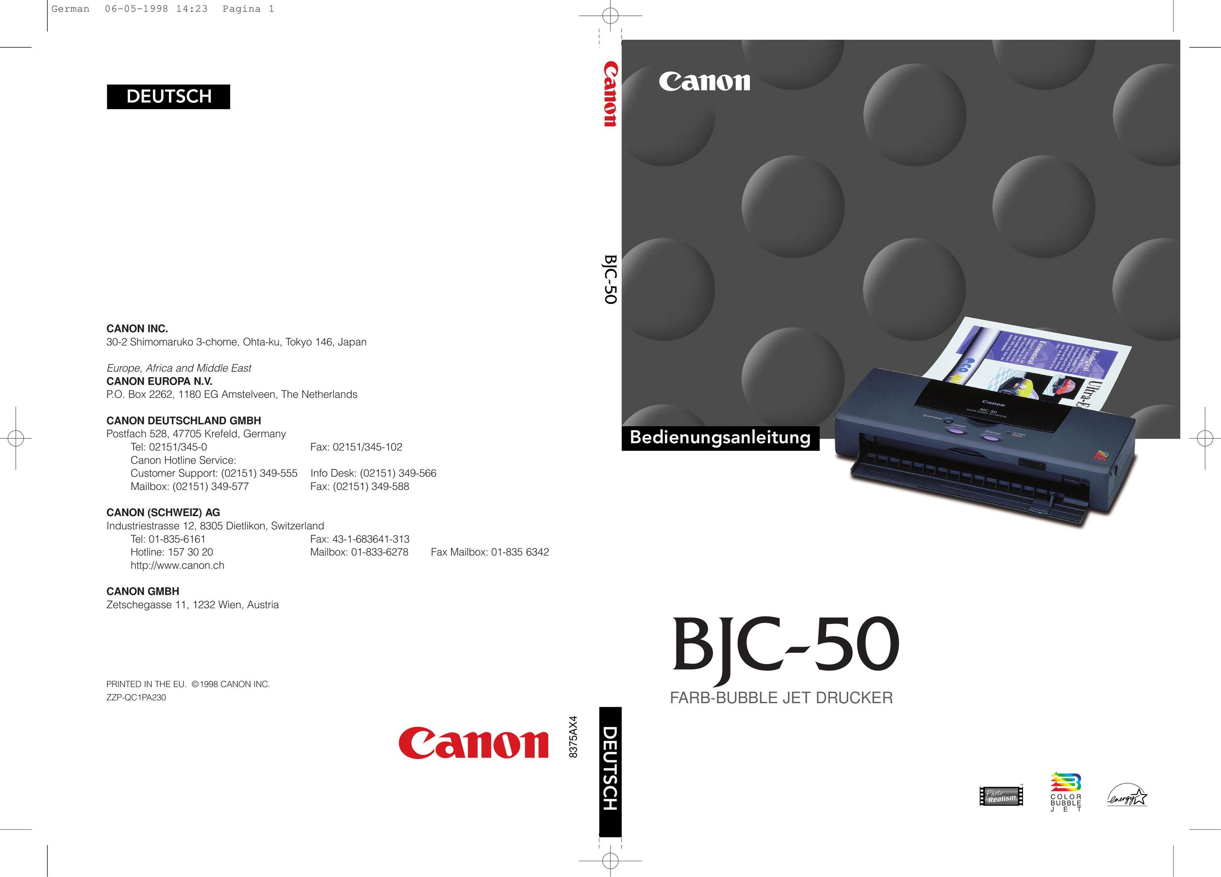 Canon 50 Printer User Manual