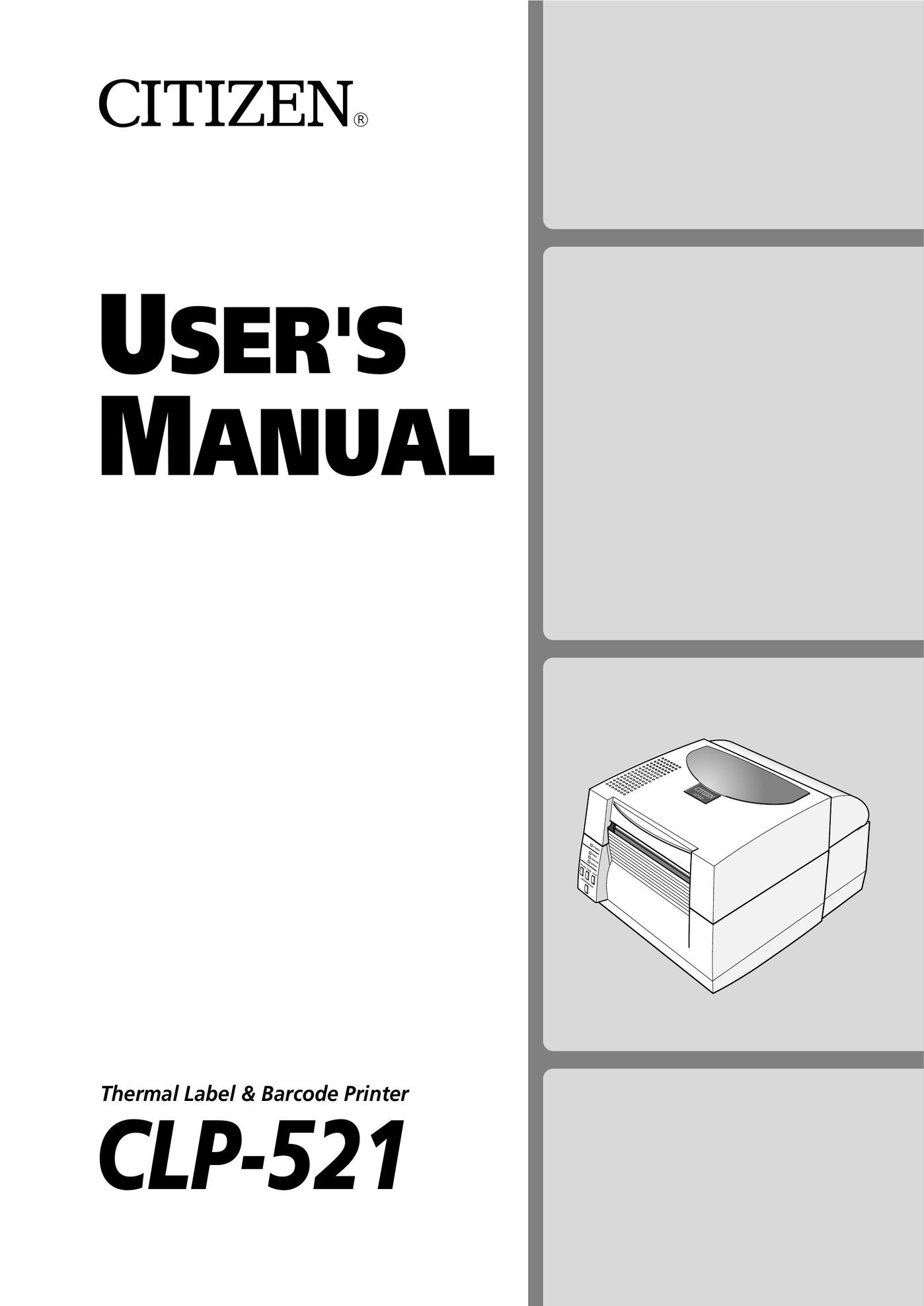 Citizen CLP-521 Printer User Manual