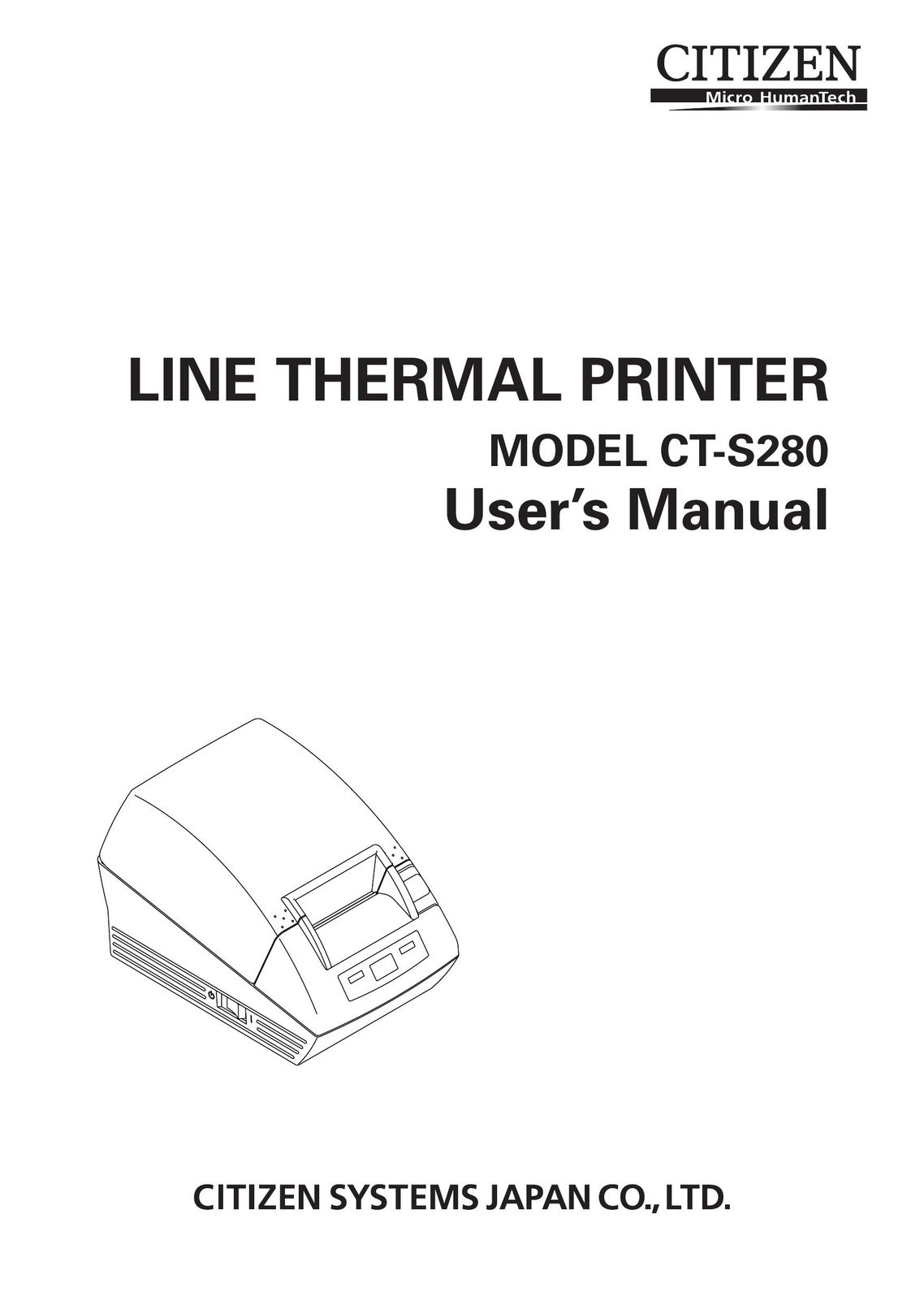 Citizen CT-S280 Printer User Manual