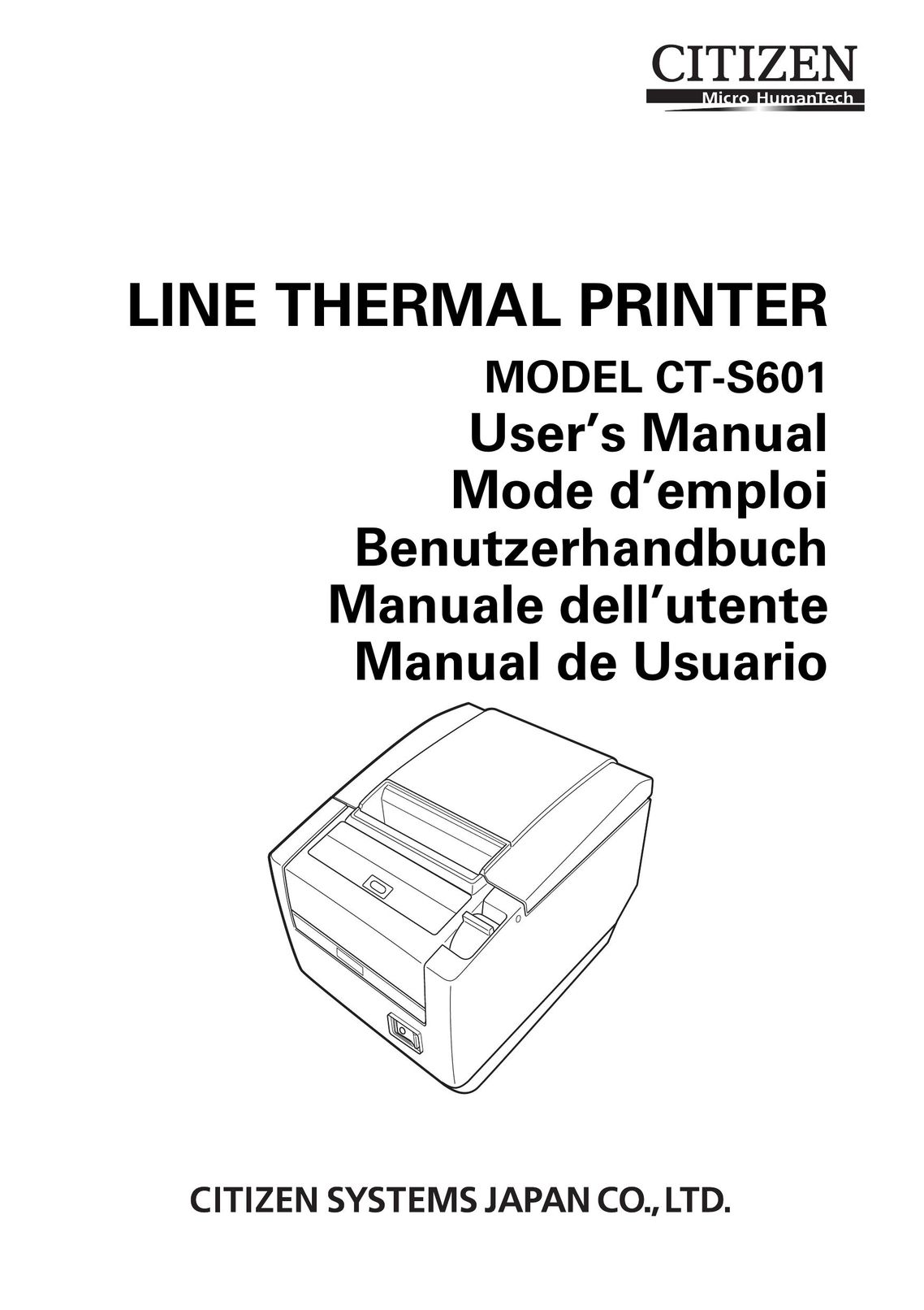 Citizen CT-S601 Printer User Manual