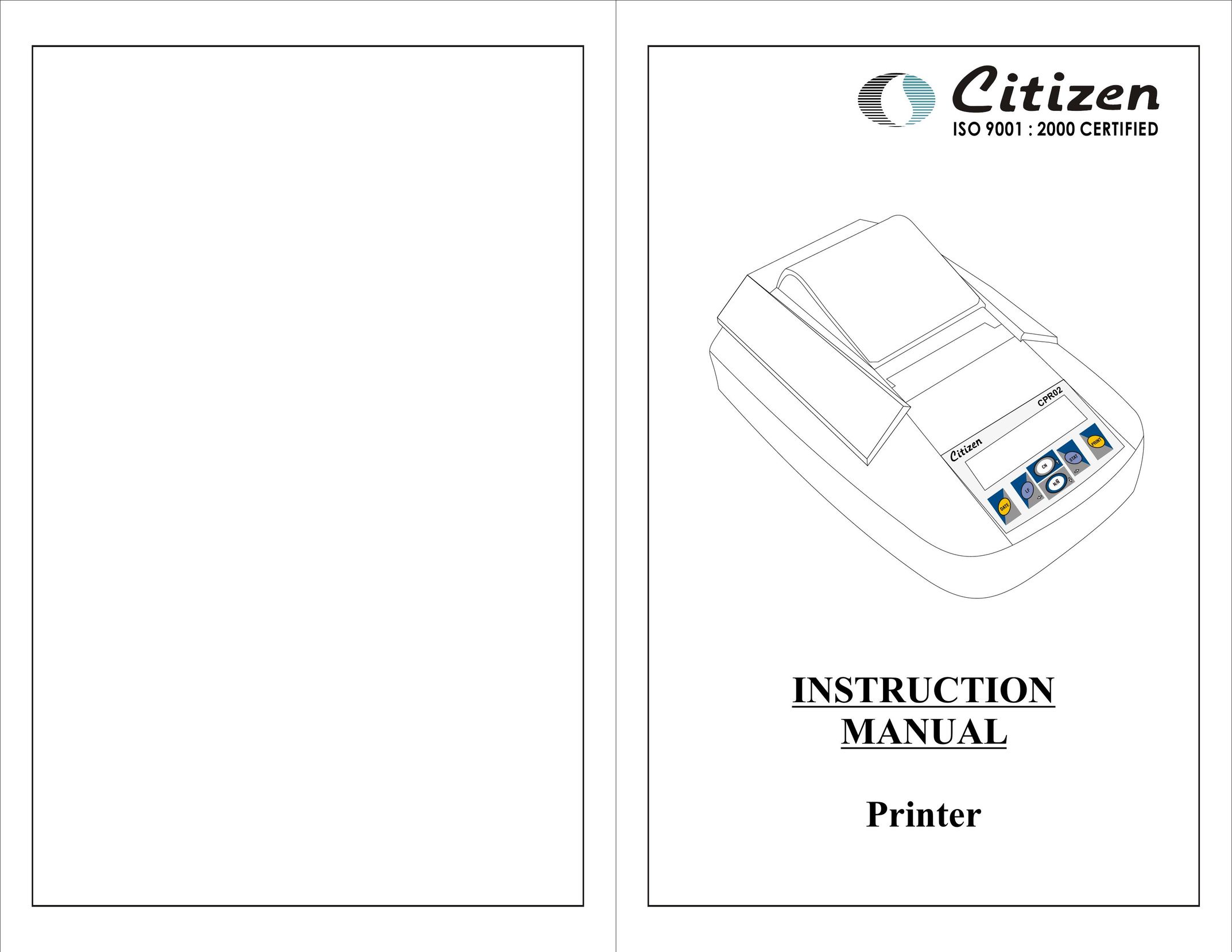 Citizen ISO 9001 Printer User Manual
