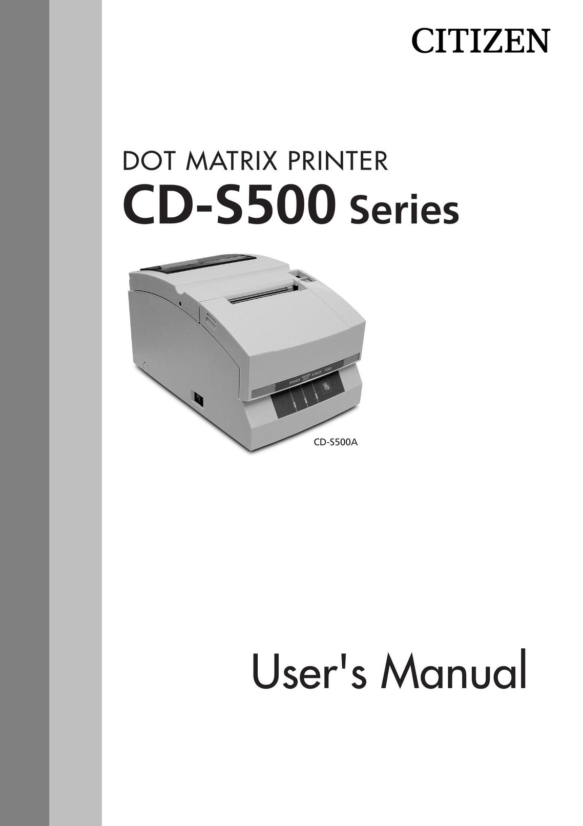 Citizen Systems CD-S500 Printer User Manual