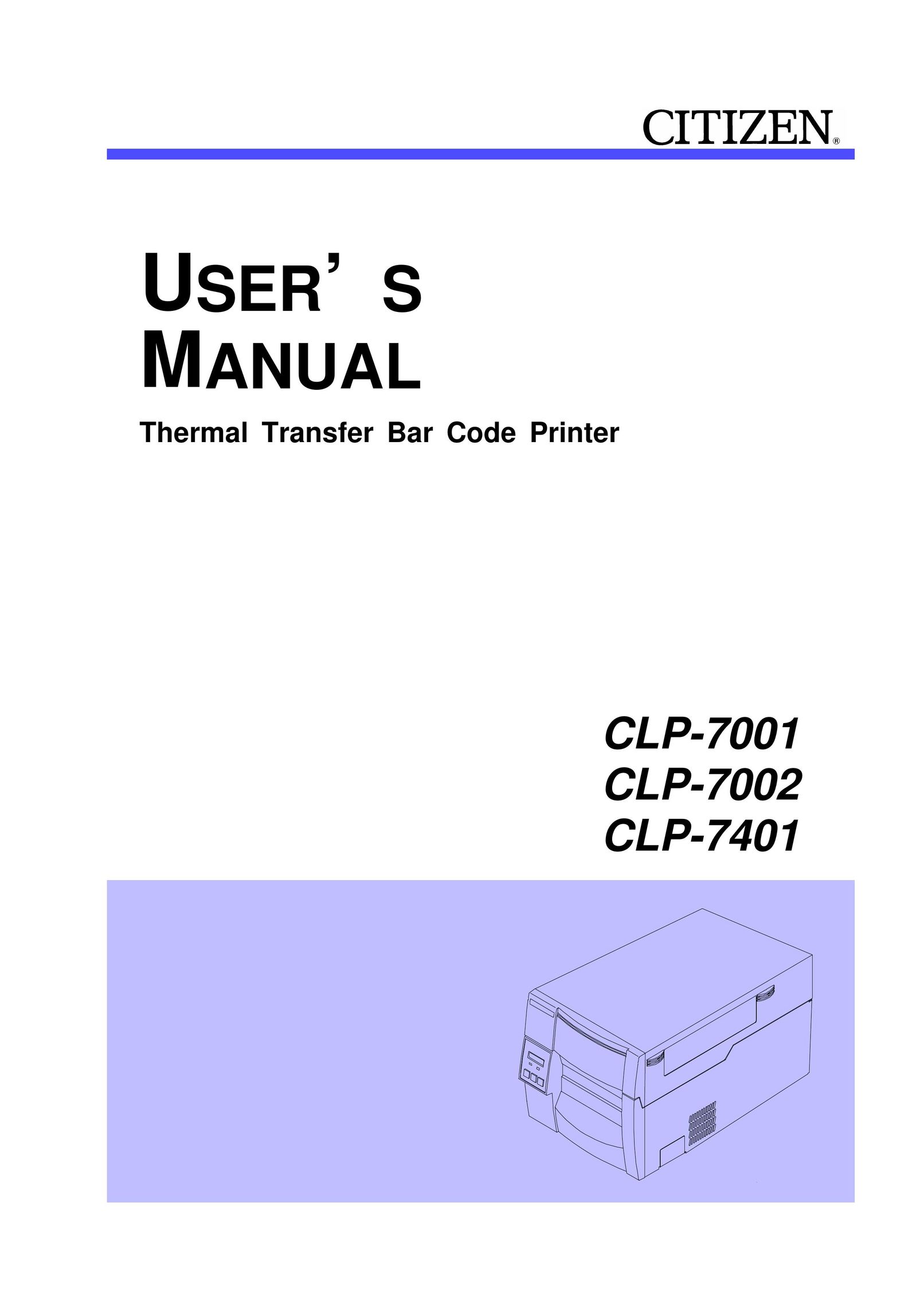 Citizen Systems CLP-7001 Printer User Manual