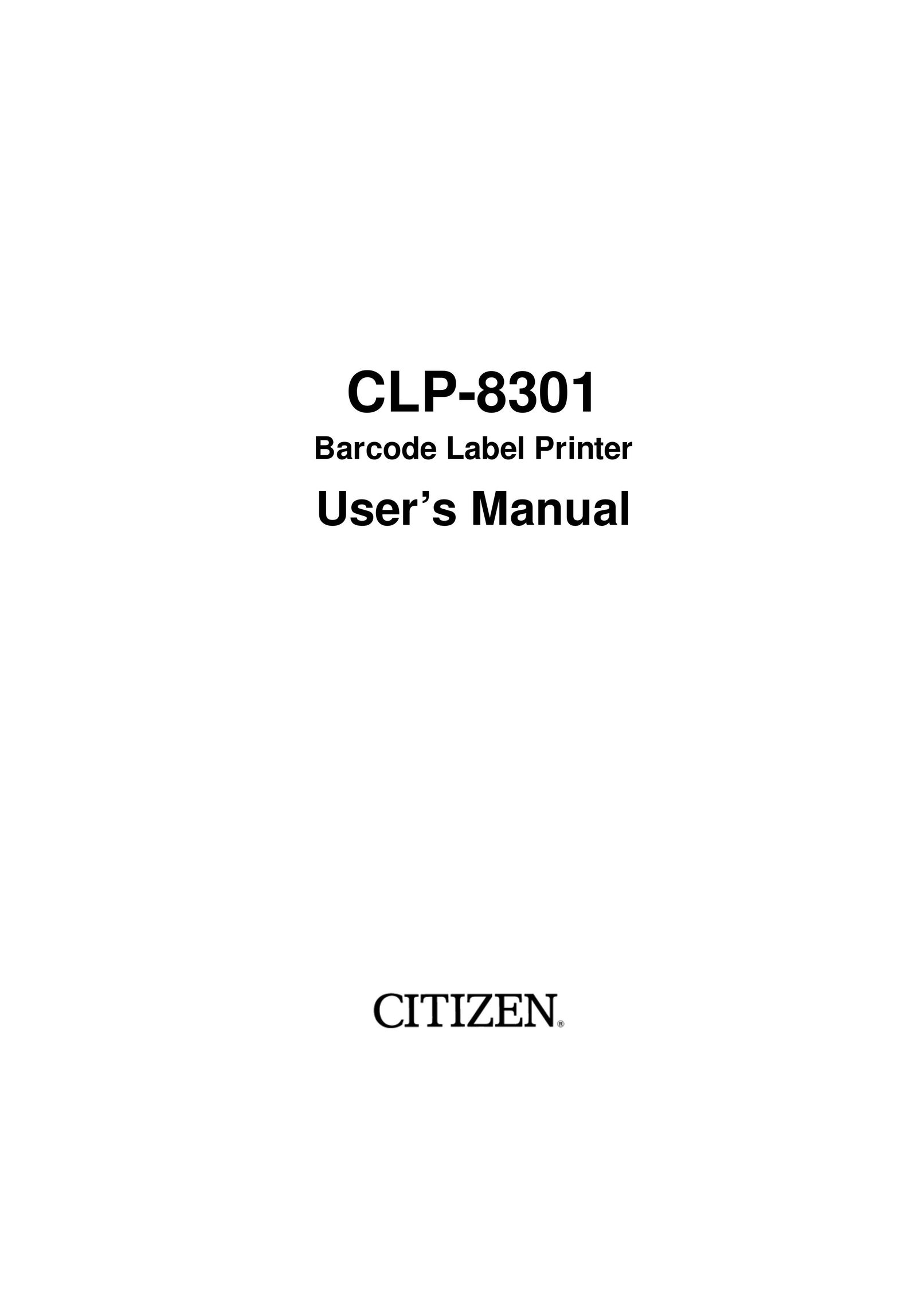 Citizen Systems CLP-8301 Printer User Manual