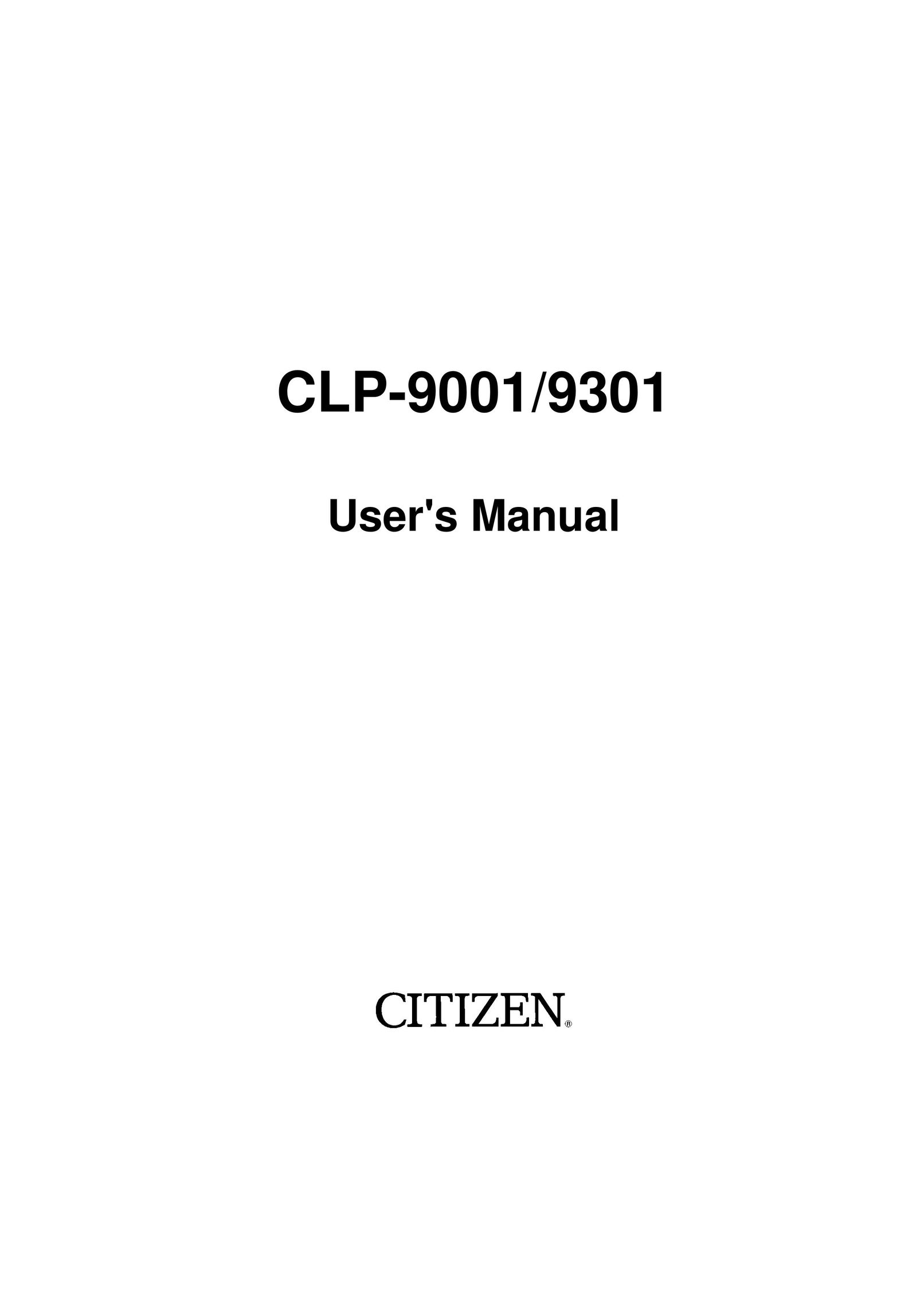 Citizen Systems CLP-9001 Printer User Manual
