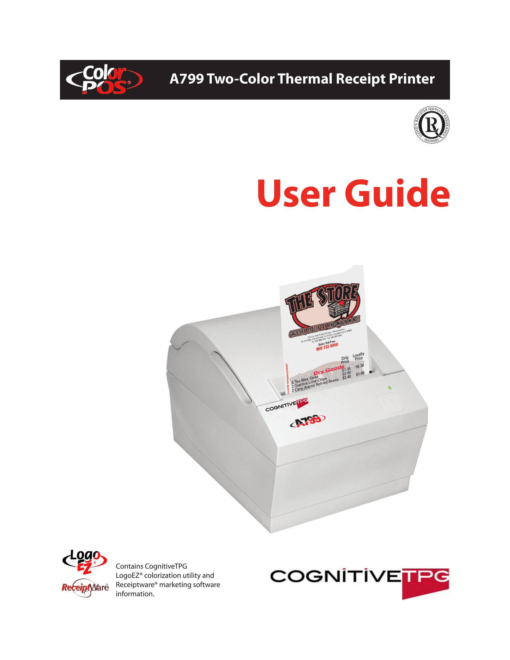 Cognitive Solutions A799 Printer User Manual