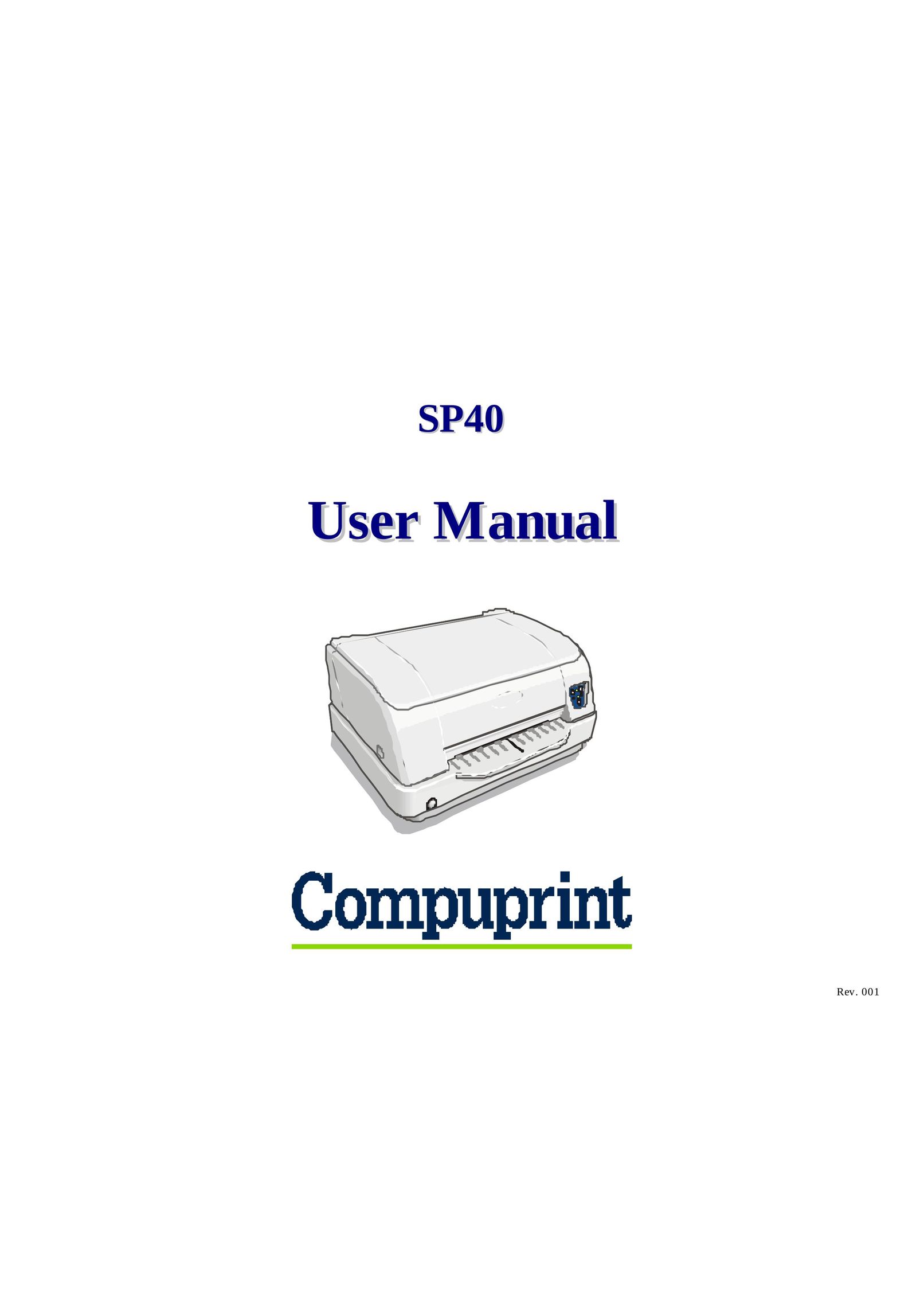 CPG SP40 Printer User Manual