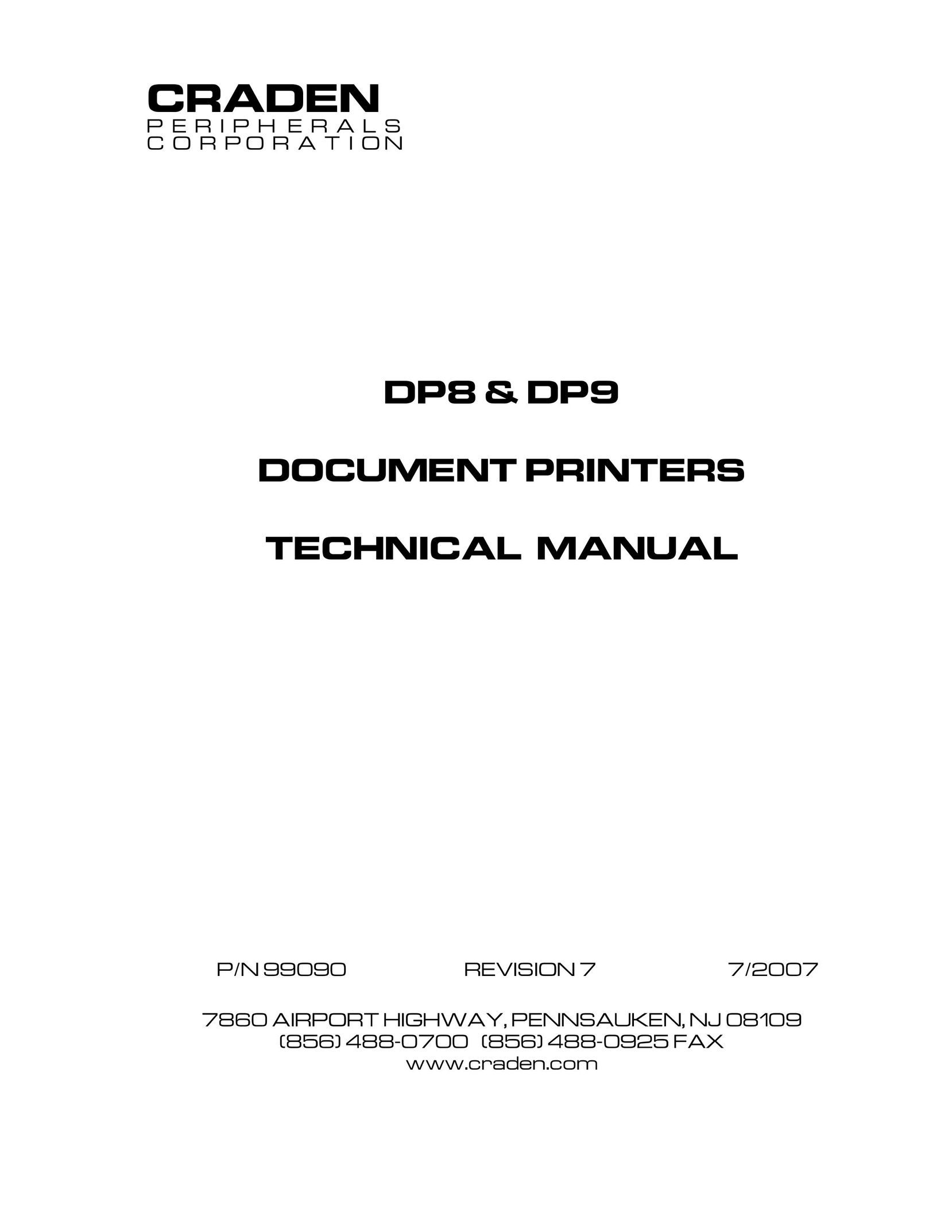 Craden Peripherals DP8 Printer User Manual
