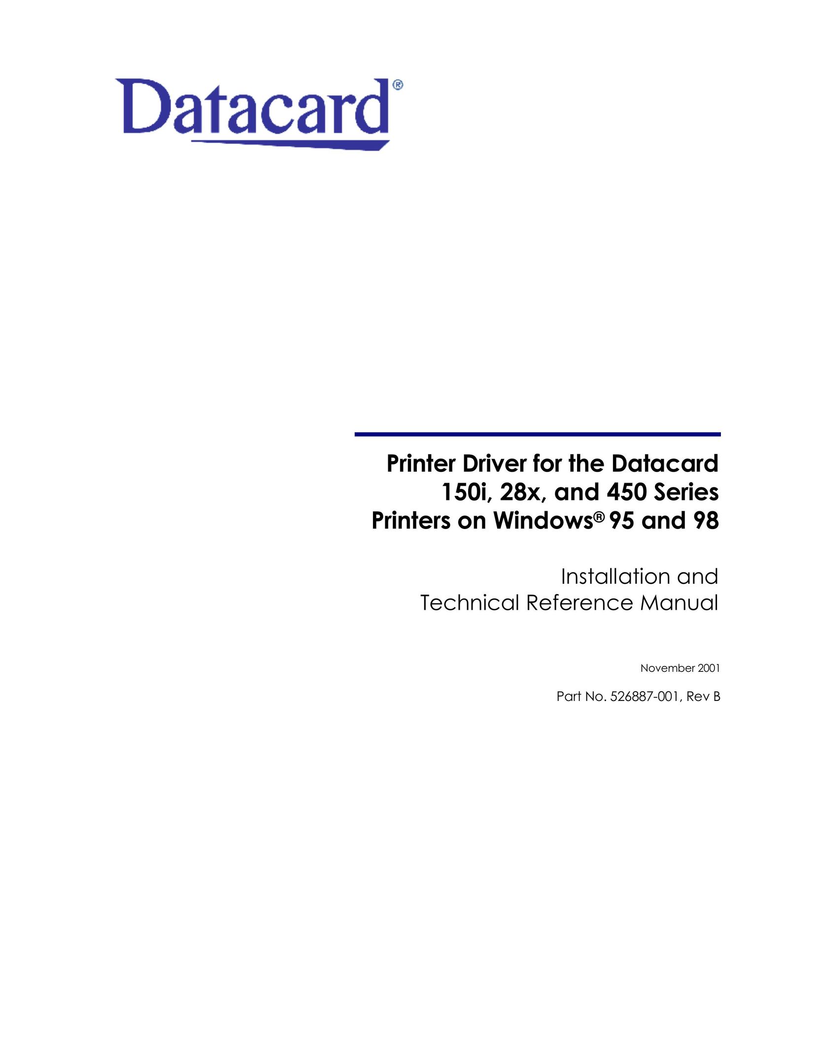 Datacard Group 150I Printer User Manual