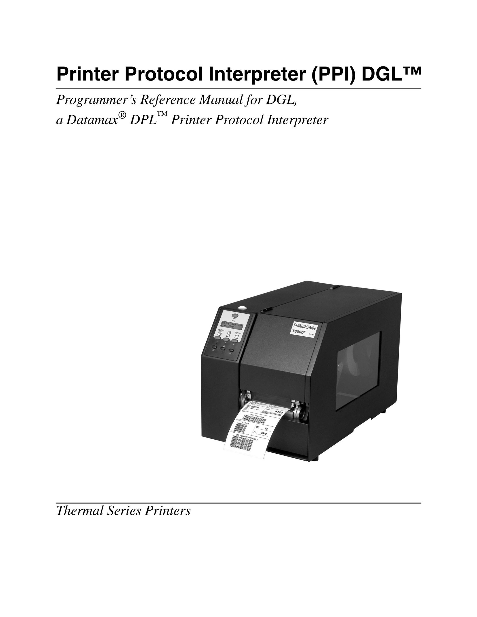 Datamax DGL Printer User Manual