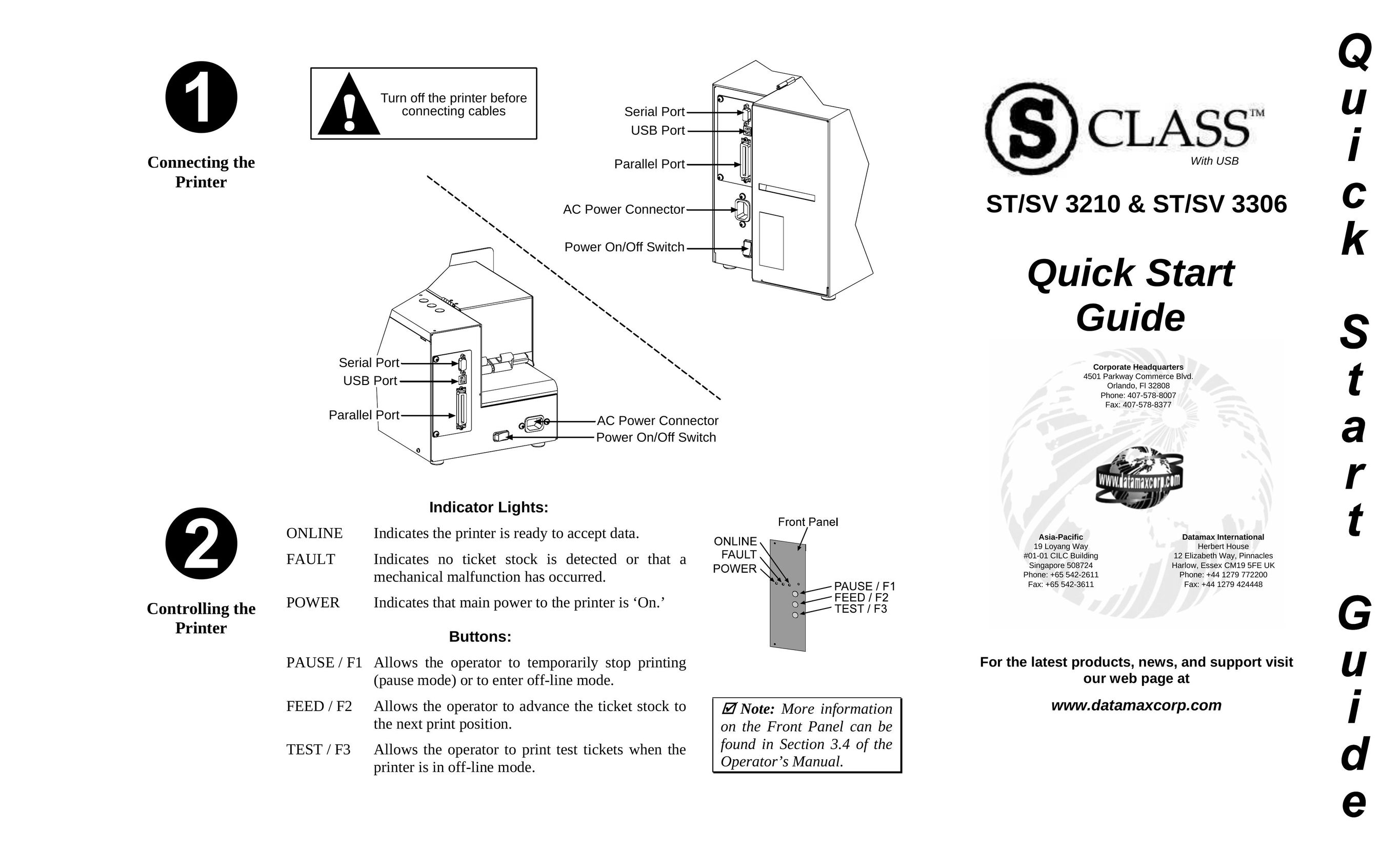 Datamax ST/SV 3210 Printer User Manual