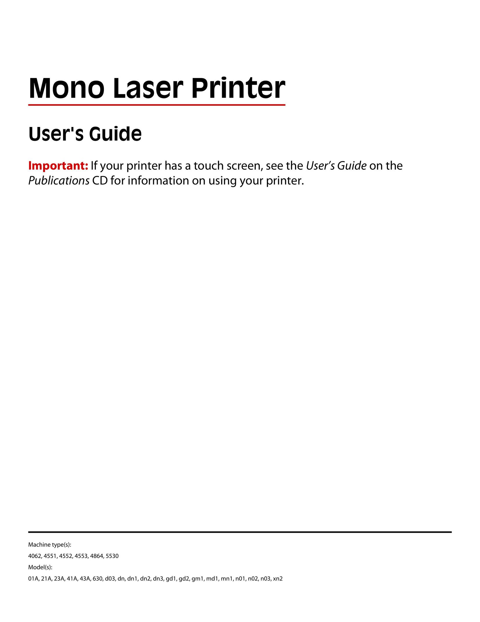 Dell 01A Printer User Manual