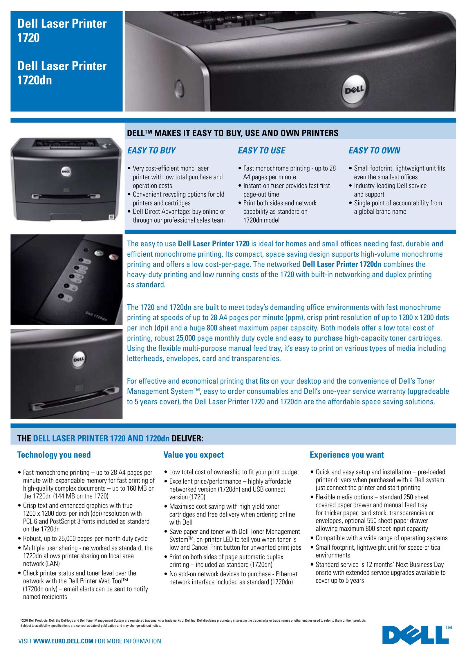 Dell 1720dn Printer User Manual