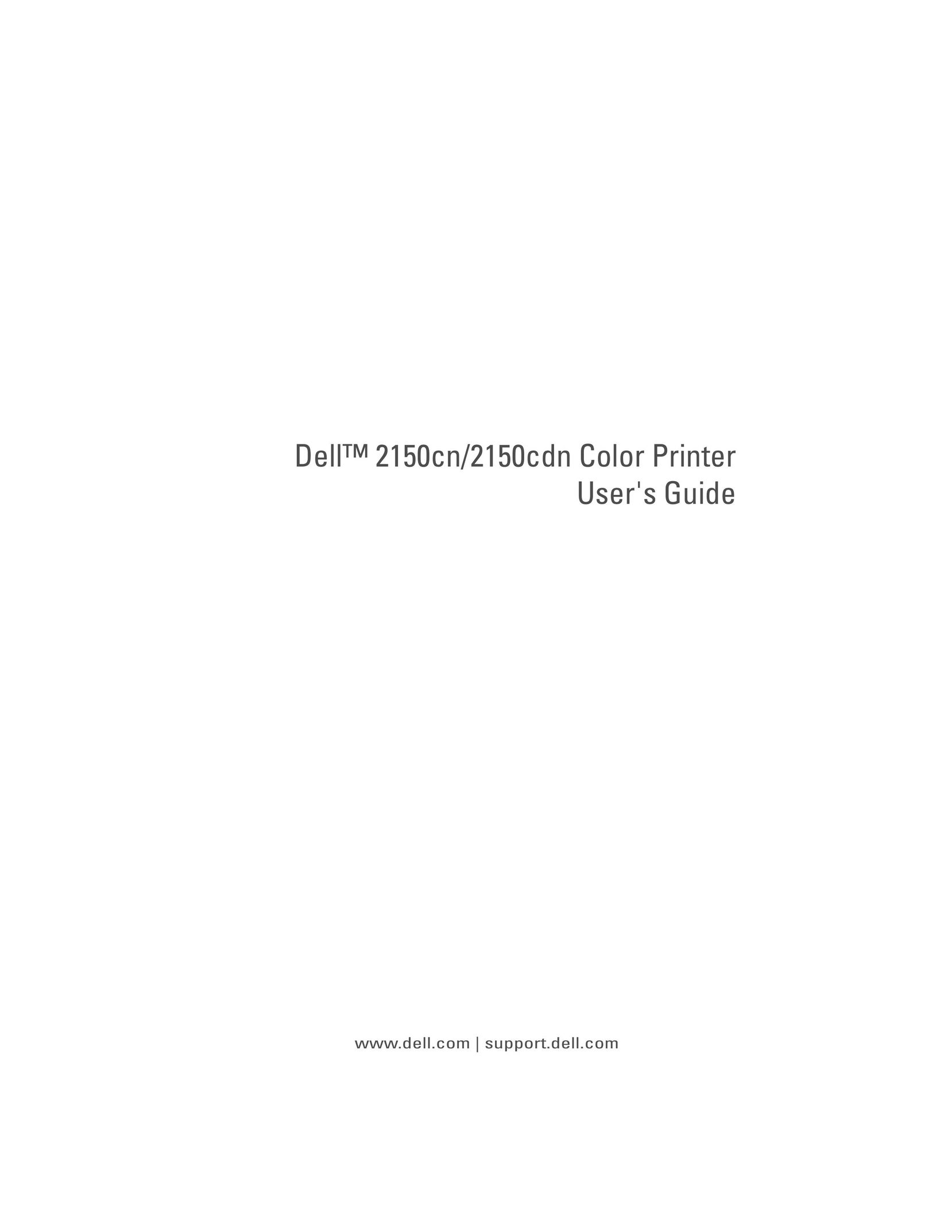Dell 2150cn/2150cdn Printer User Manual