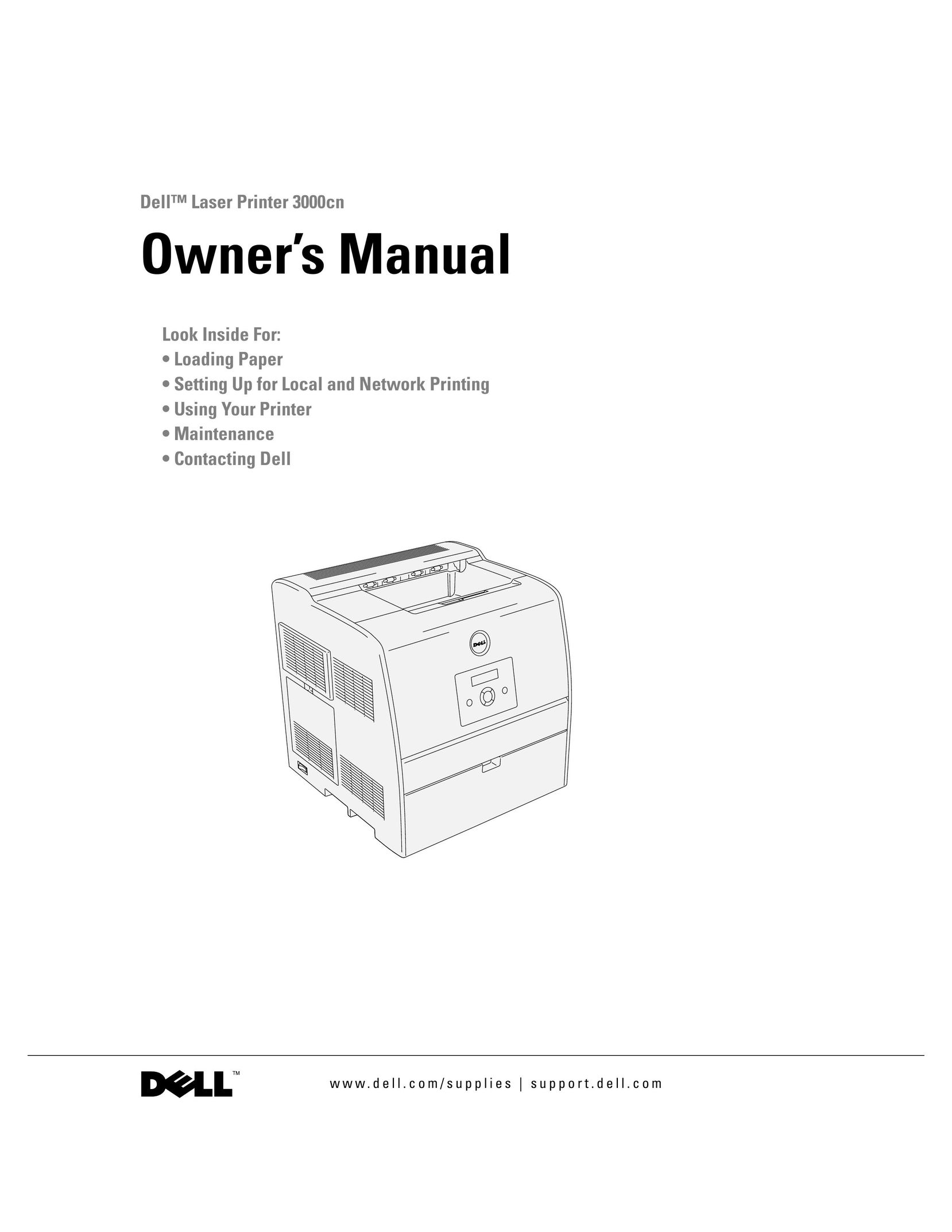 Dell 3000cn Printer User Manual