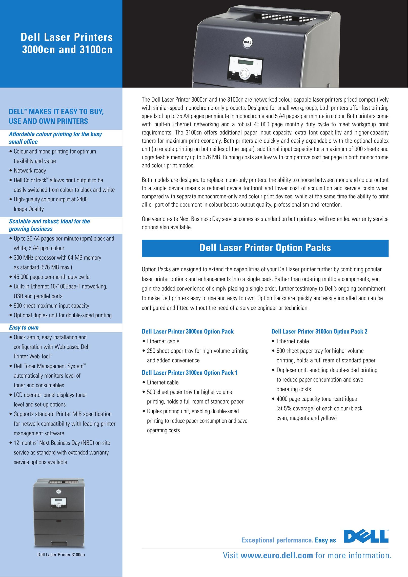 Dell 3100ca Printer User Manual