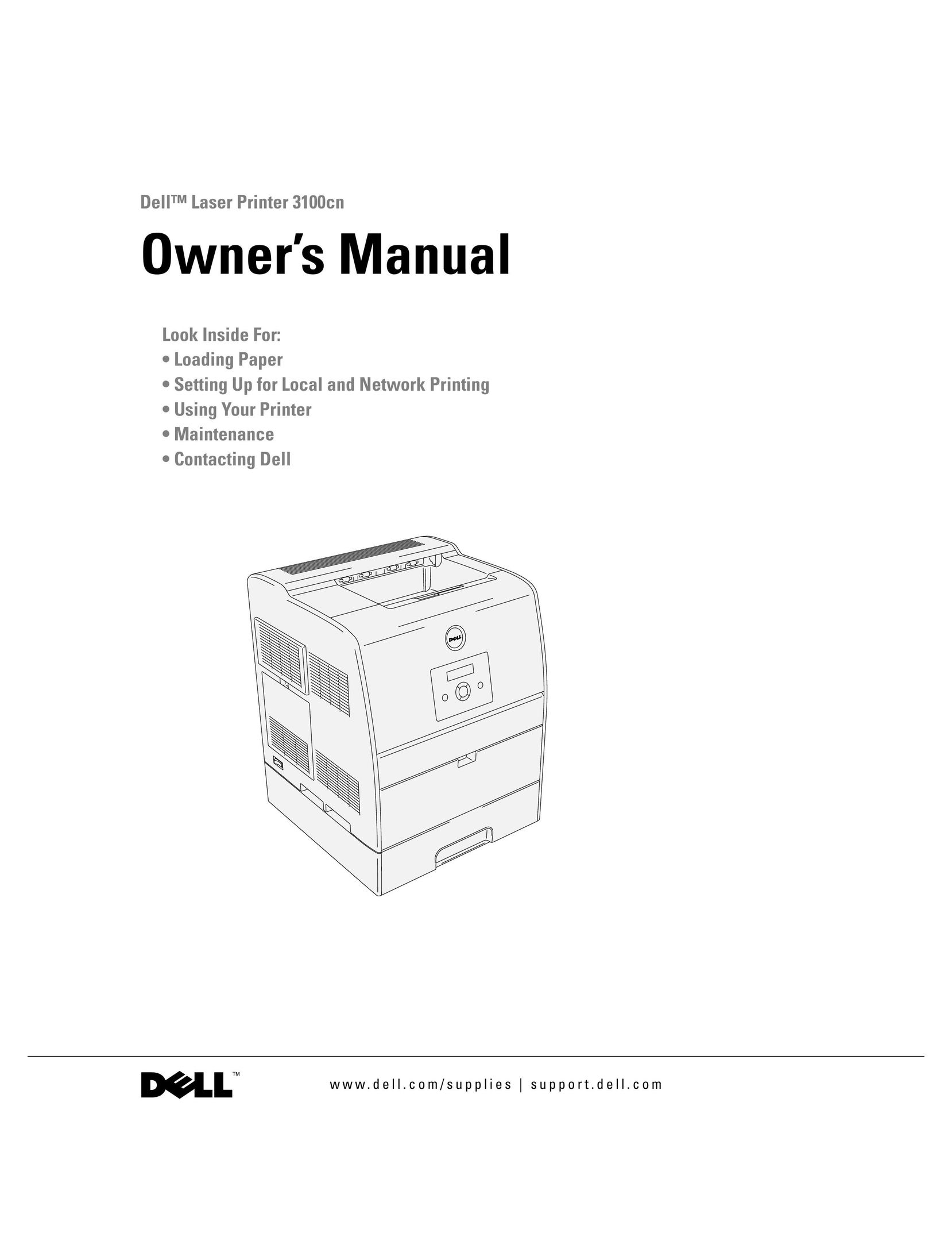 Dell 3100cn Printer User Manual
