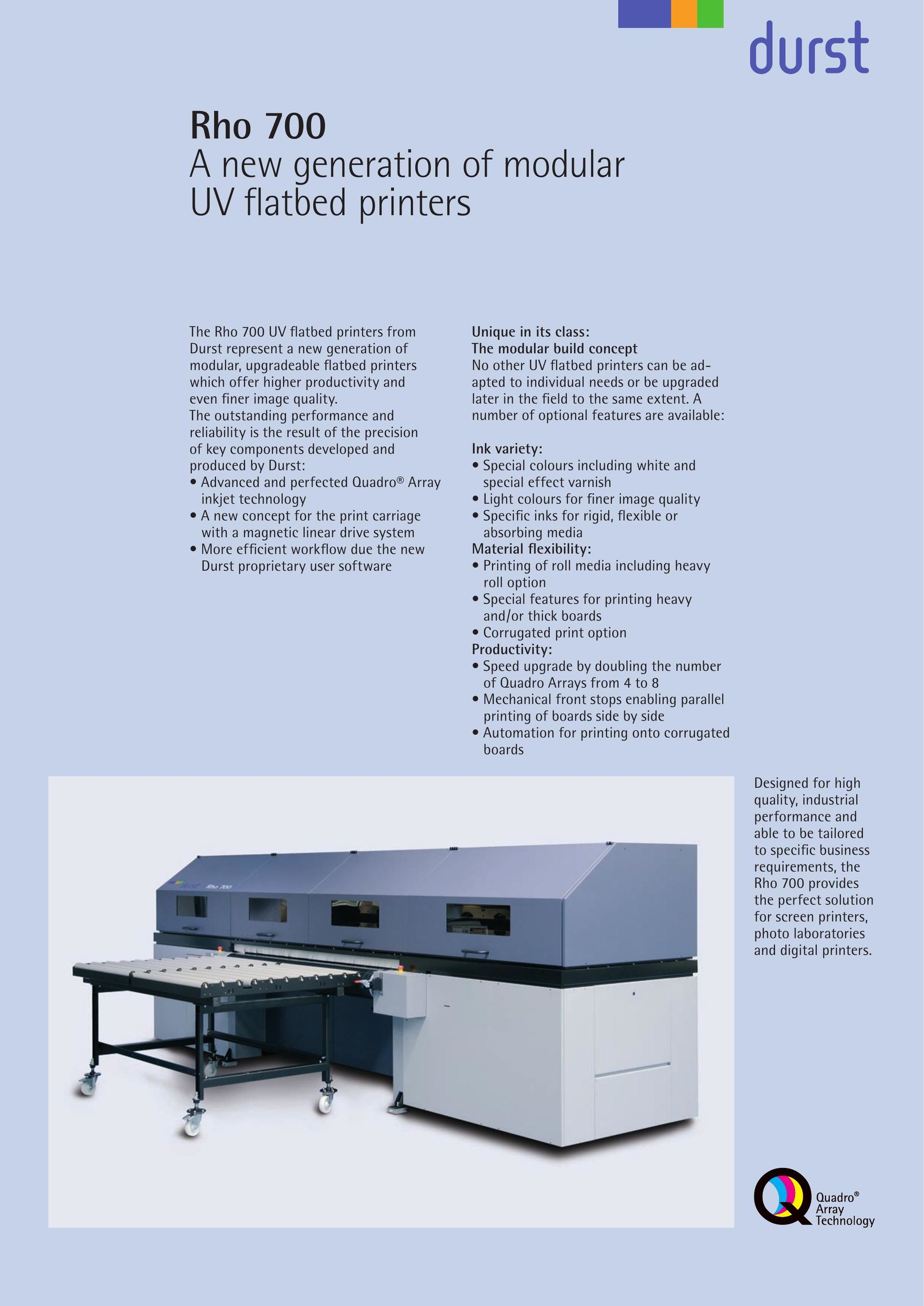 Durst Rho 700 Printer User Manual