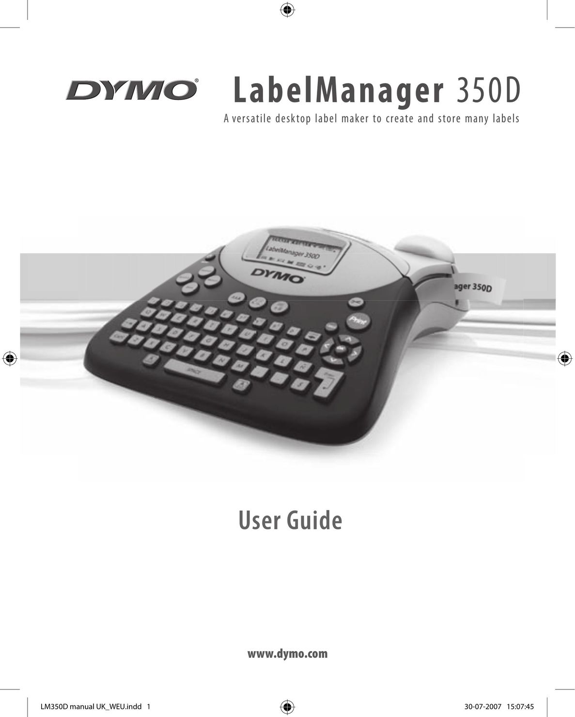 Dymo 350D Printer User Manual