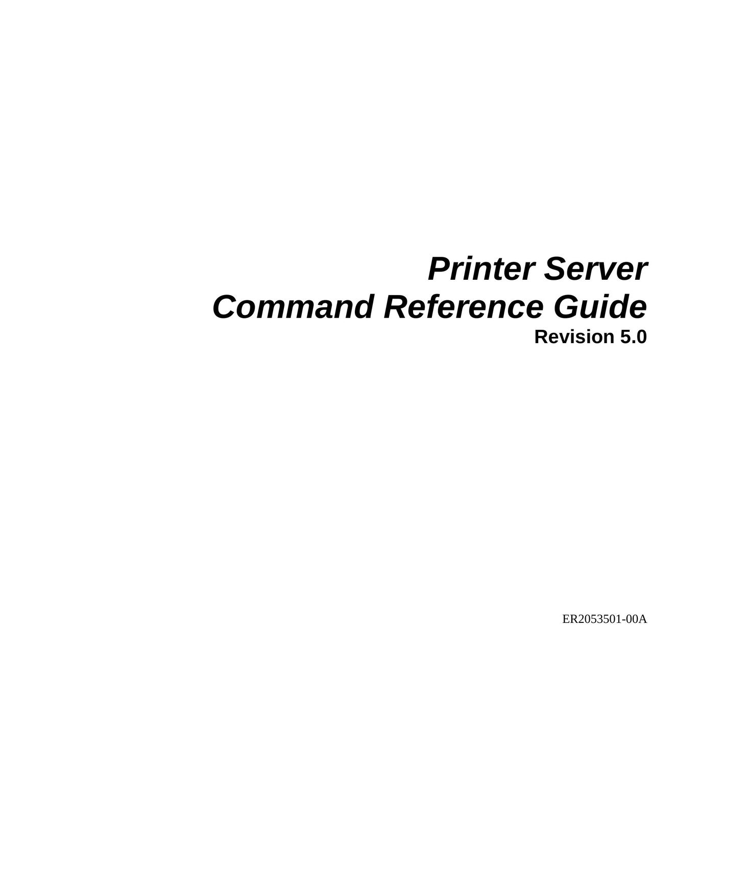 Emulex Printer Server Printer User Manual