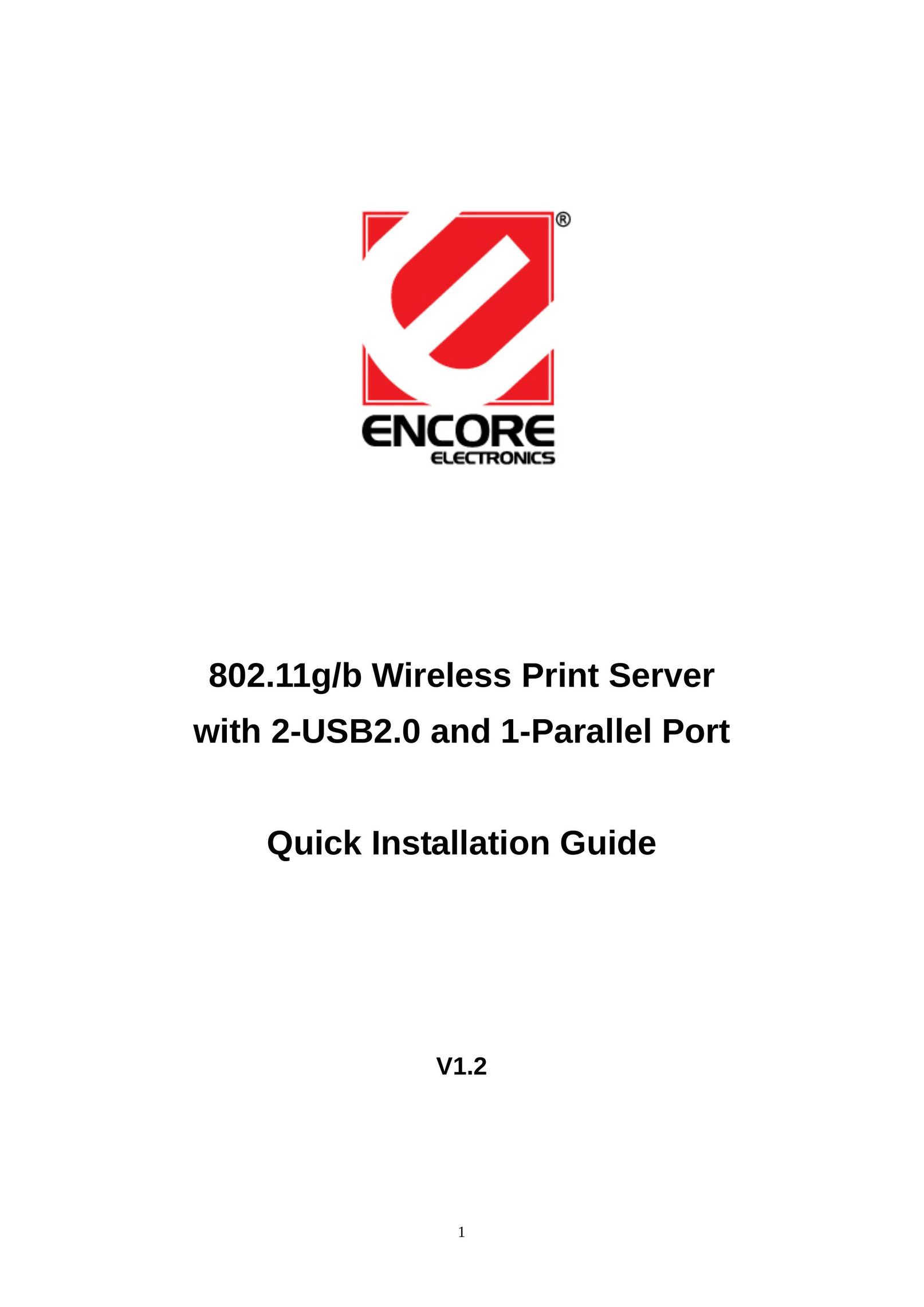 Encore electronic 802.11G/B Printer User Manual