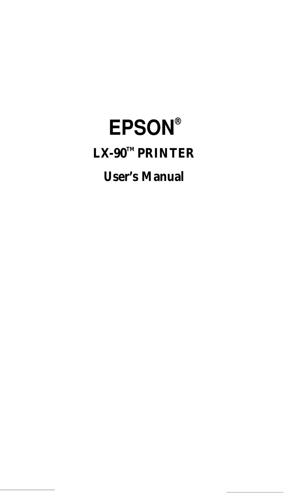 Eva Solo LX-90TM Printer User Manual