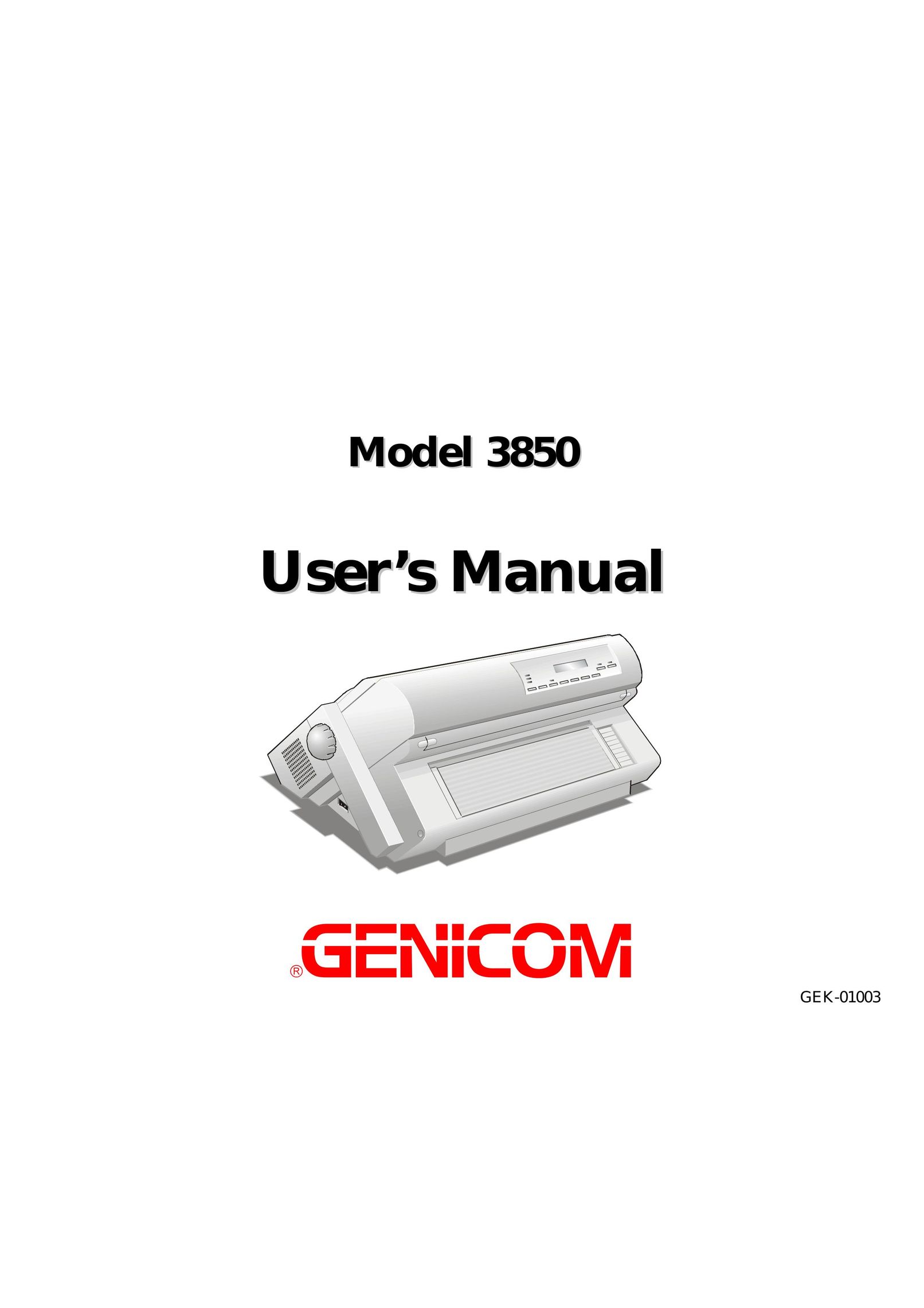 Genicom 3850 Printer User Manual