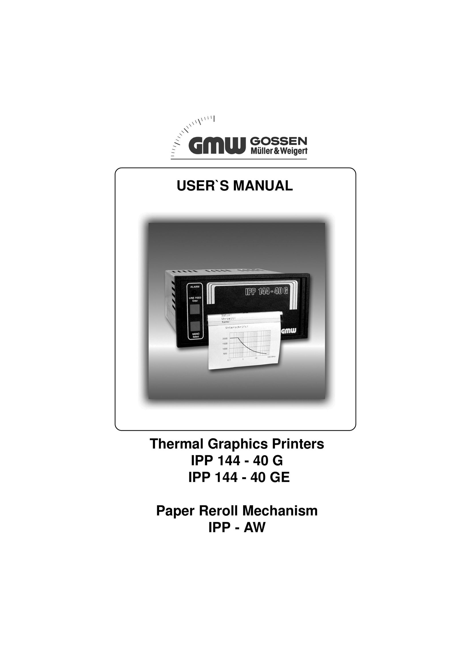 Gossen IPP 144 - 40 G Printer User Manual