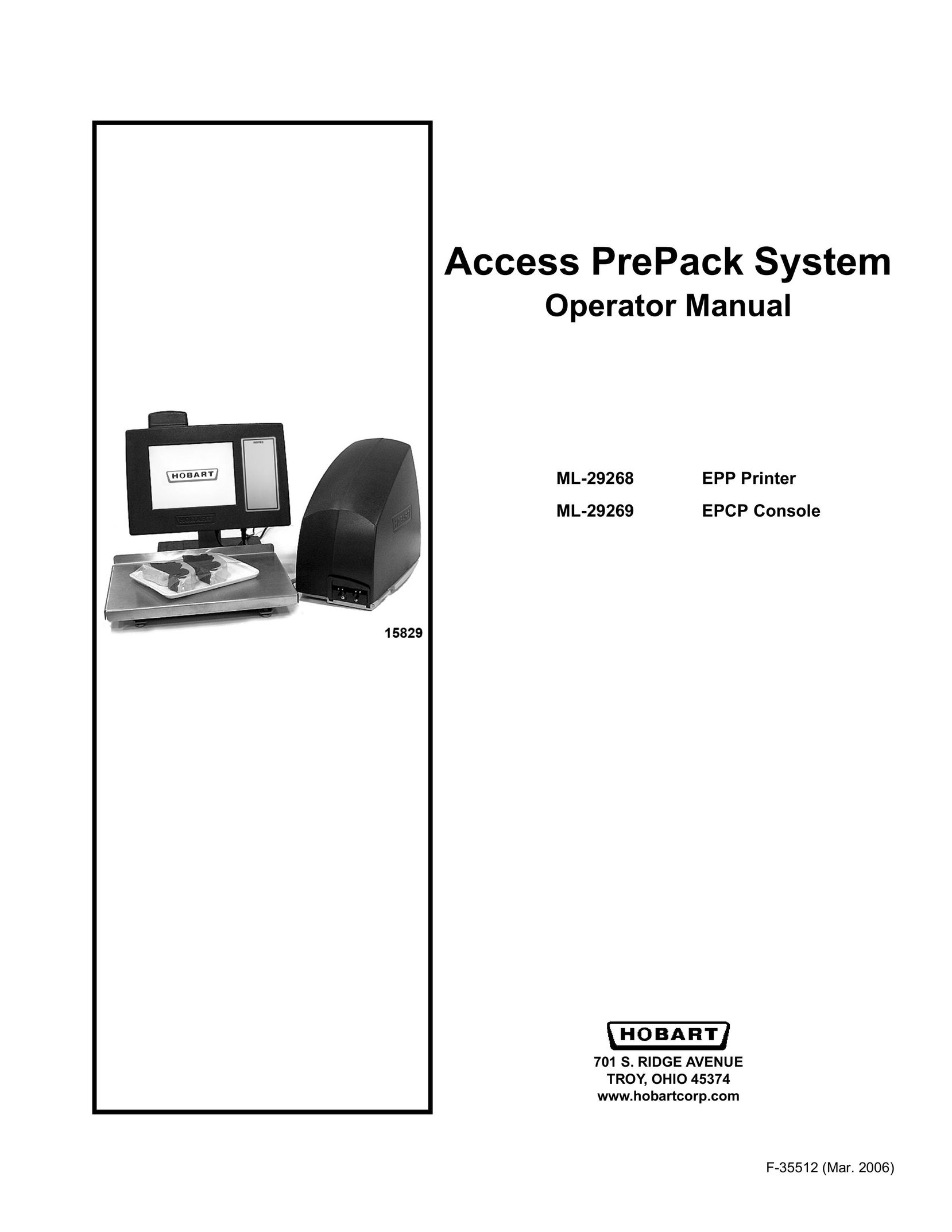 Hobart ML-29268 Printer User Manual
