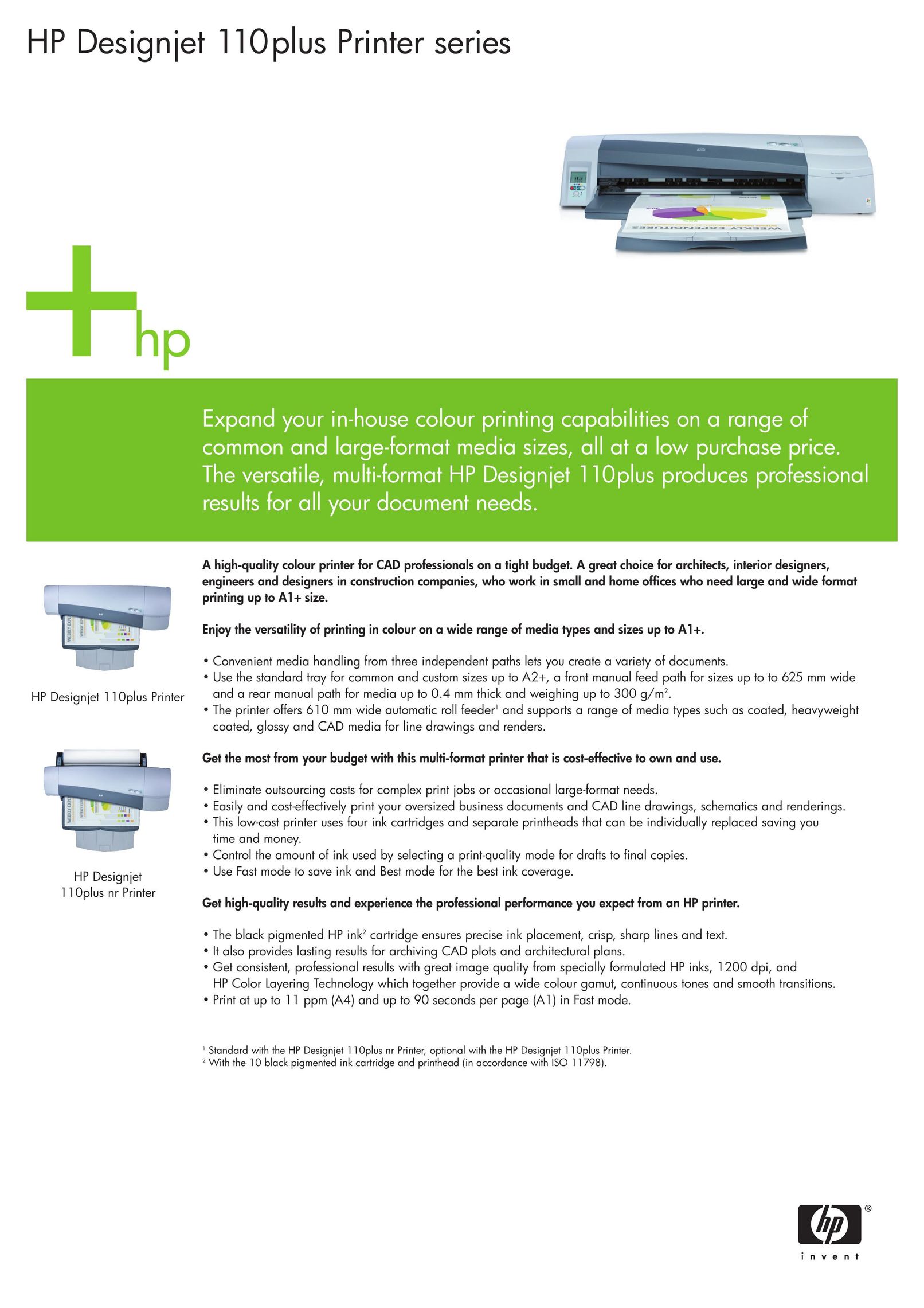 HP (Hewlett-Packard) 110plus Printer User Manual