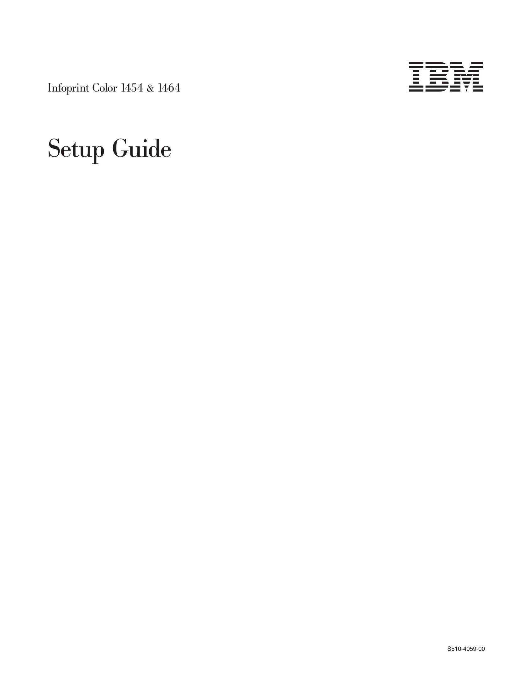 IBM Partner Pavilion 1454 Printer User Manual
