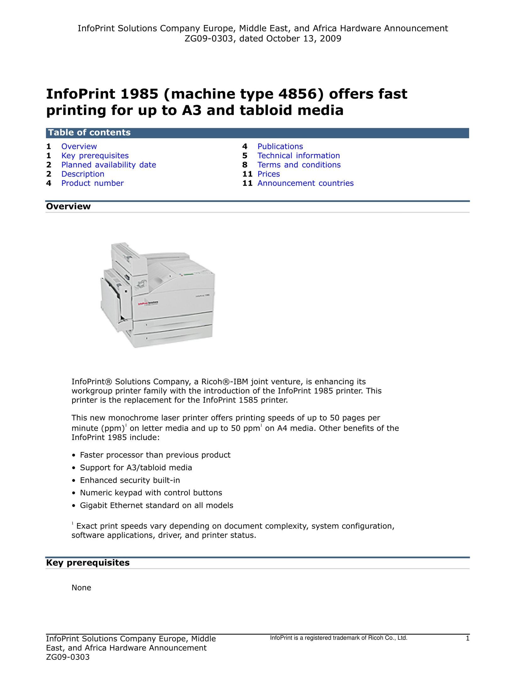 IBM Ricoh 1985 Printer User Manual