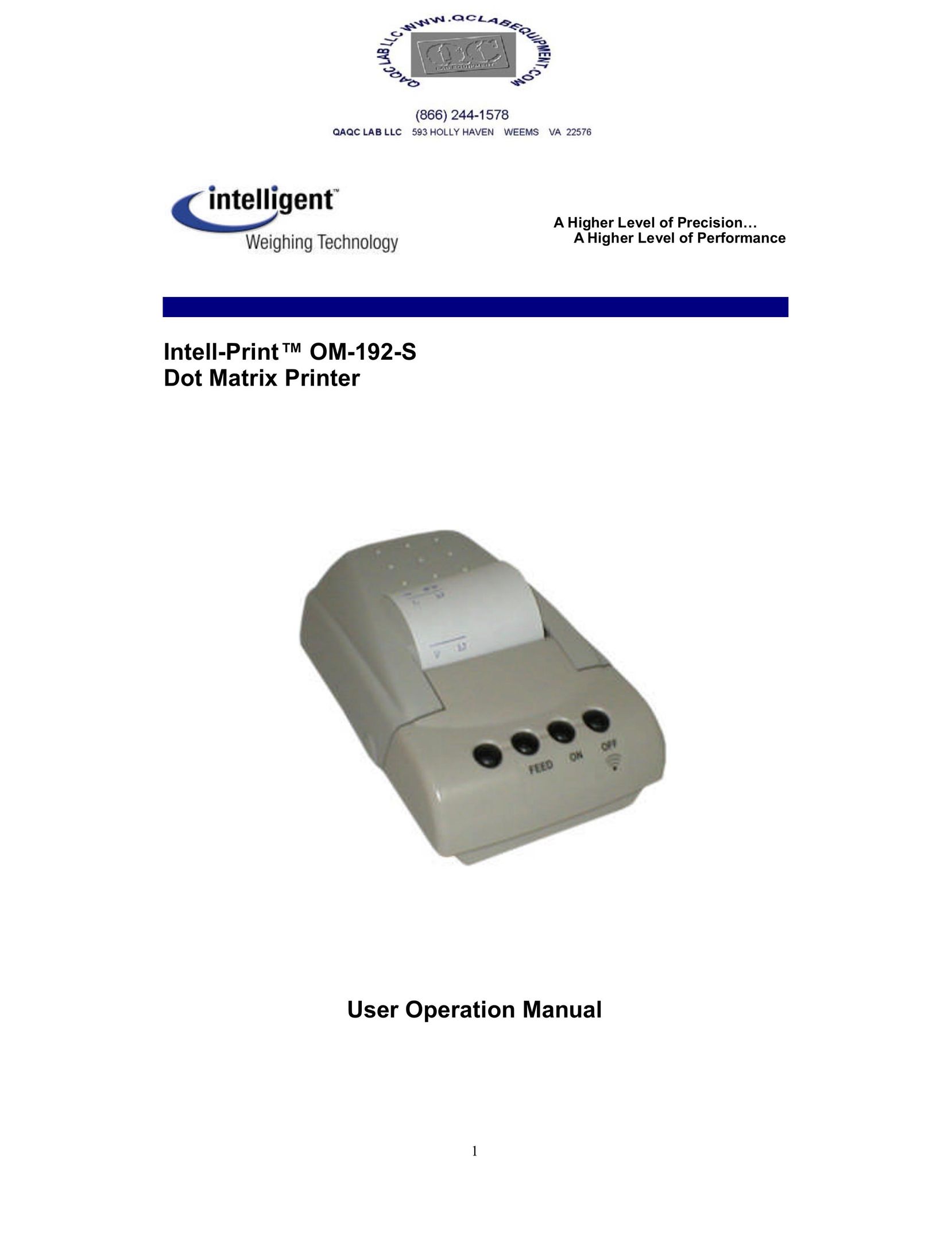 Intelligent Motion Systems om-192-s Printer User Manual