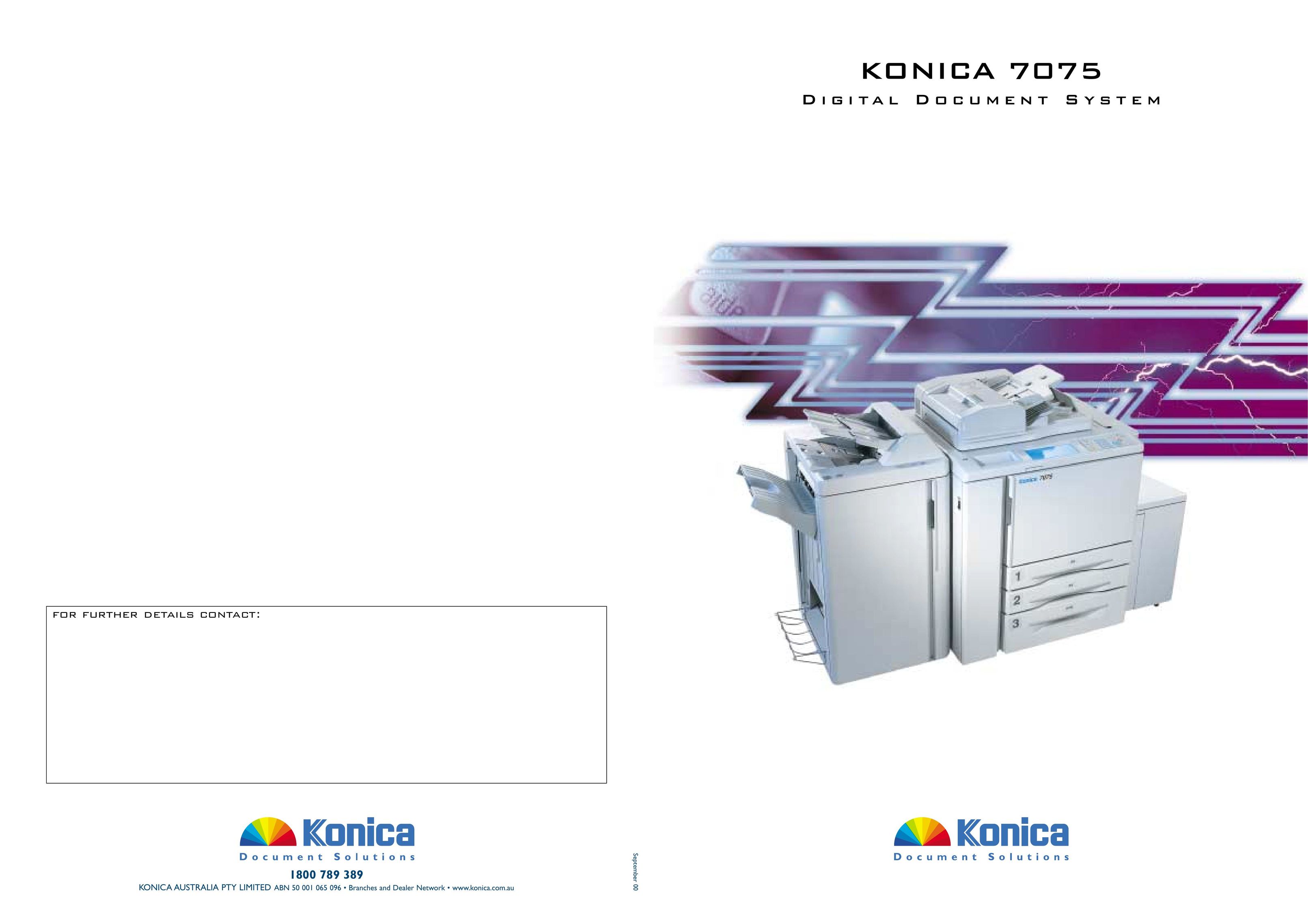 Konica Minolta 7075 Printer User Manual