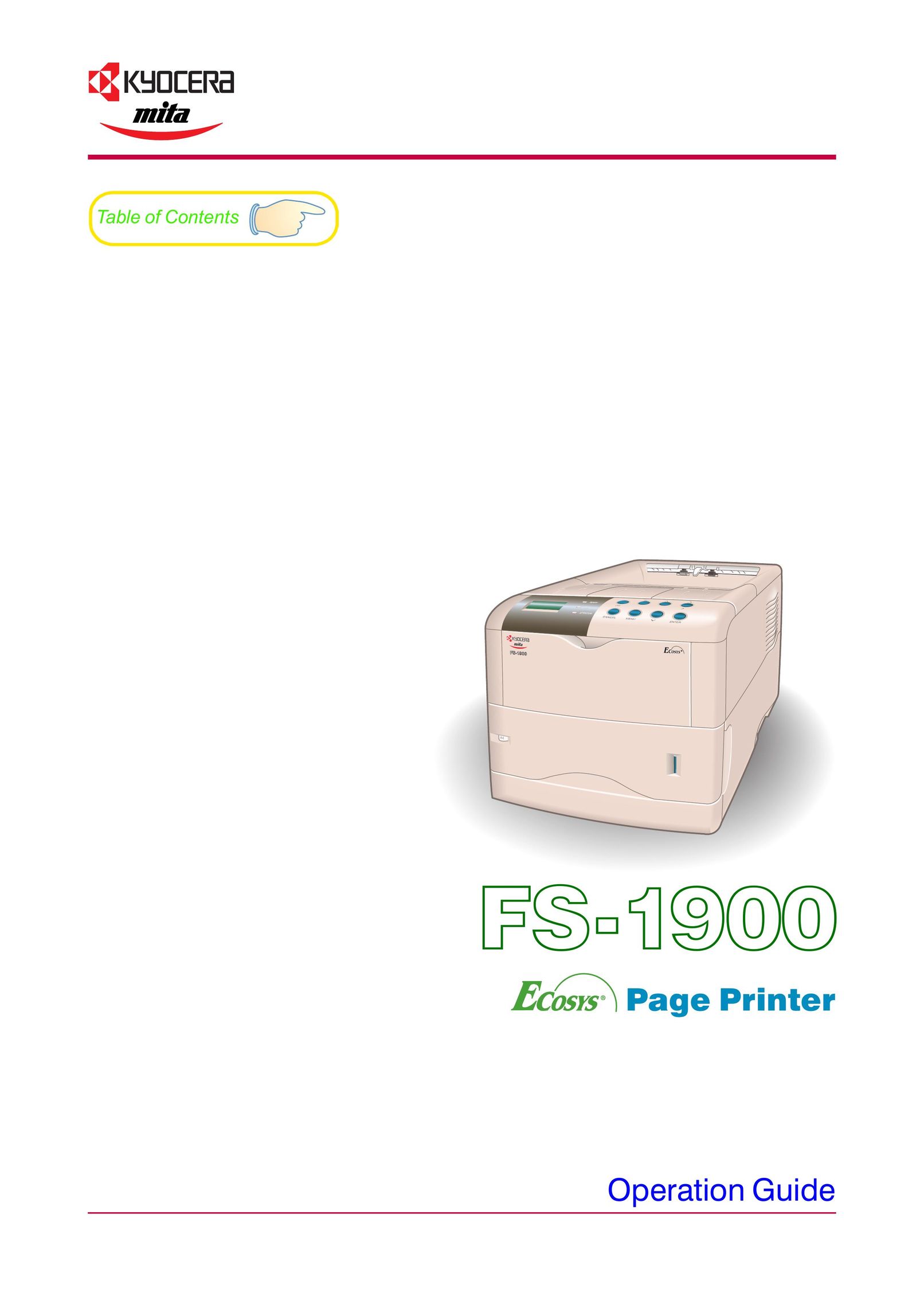 Kyocera FS-1900 Printer User Manual