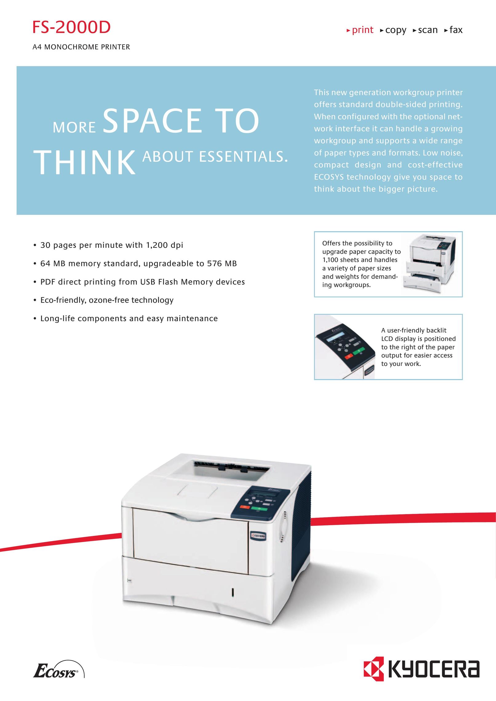 Kyocera FS-2000DN Printer User Manual