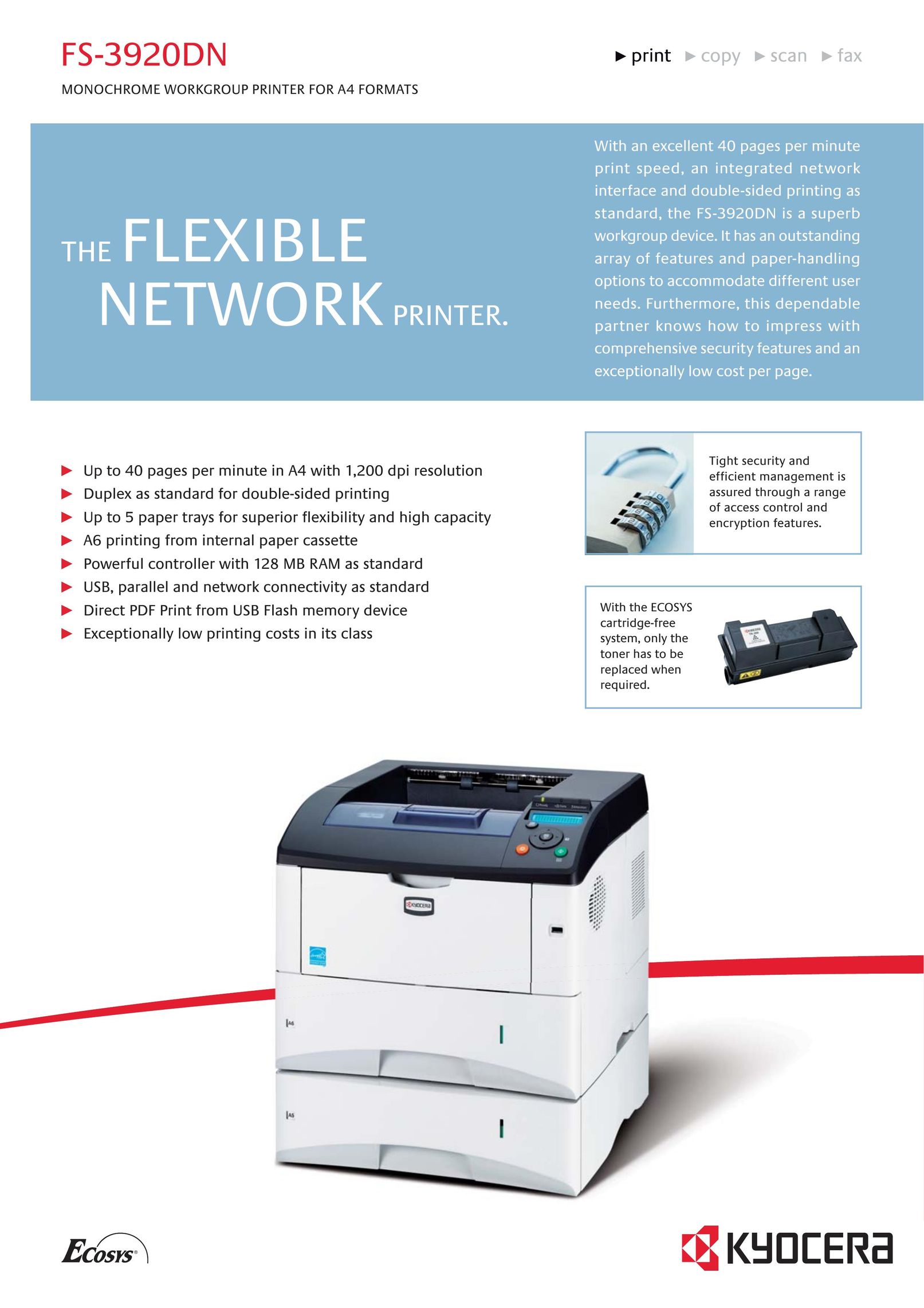 Kyocera FS-3920DN Printer User Manual