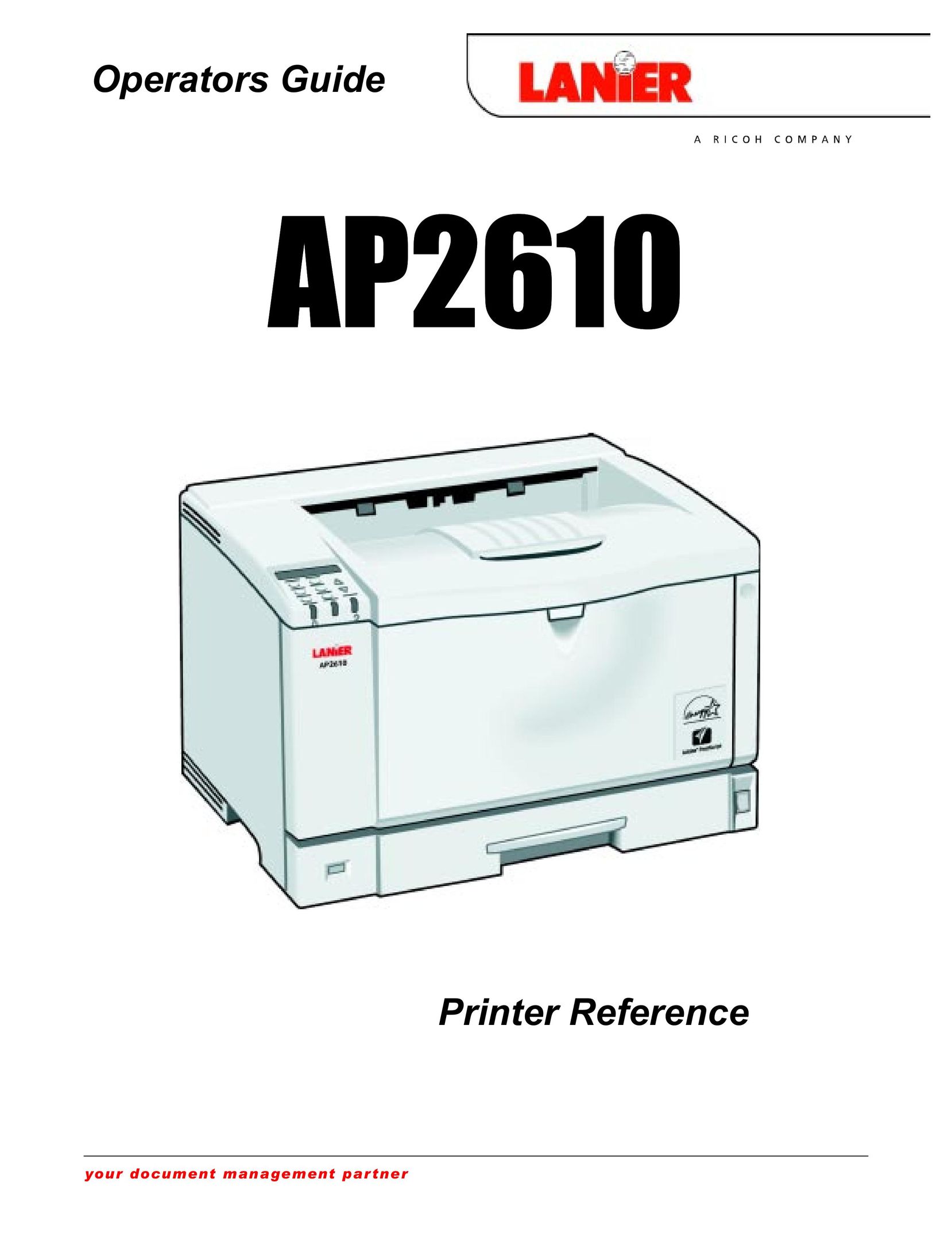 Lanier AP2610 Printer User Manual