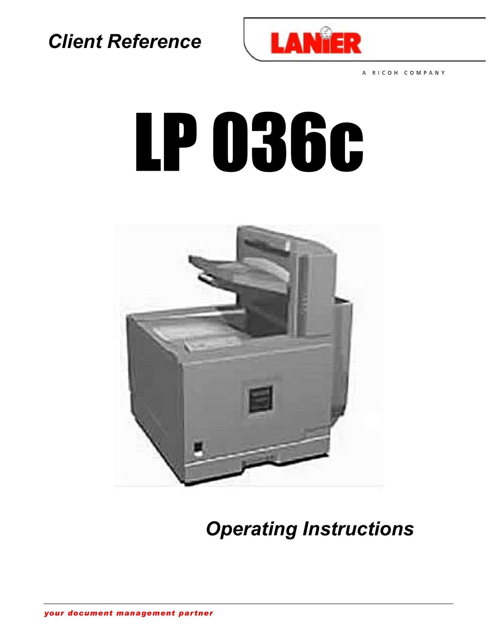 Lanier LP 036c Printer User Manual