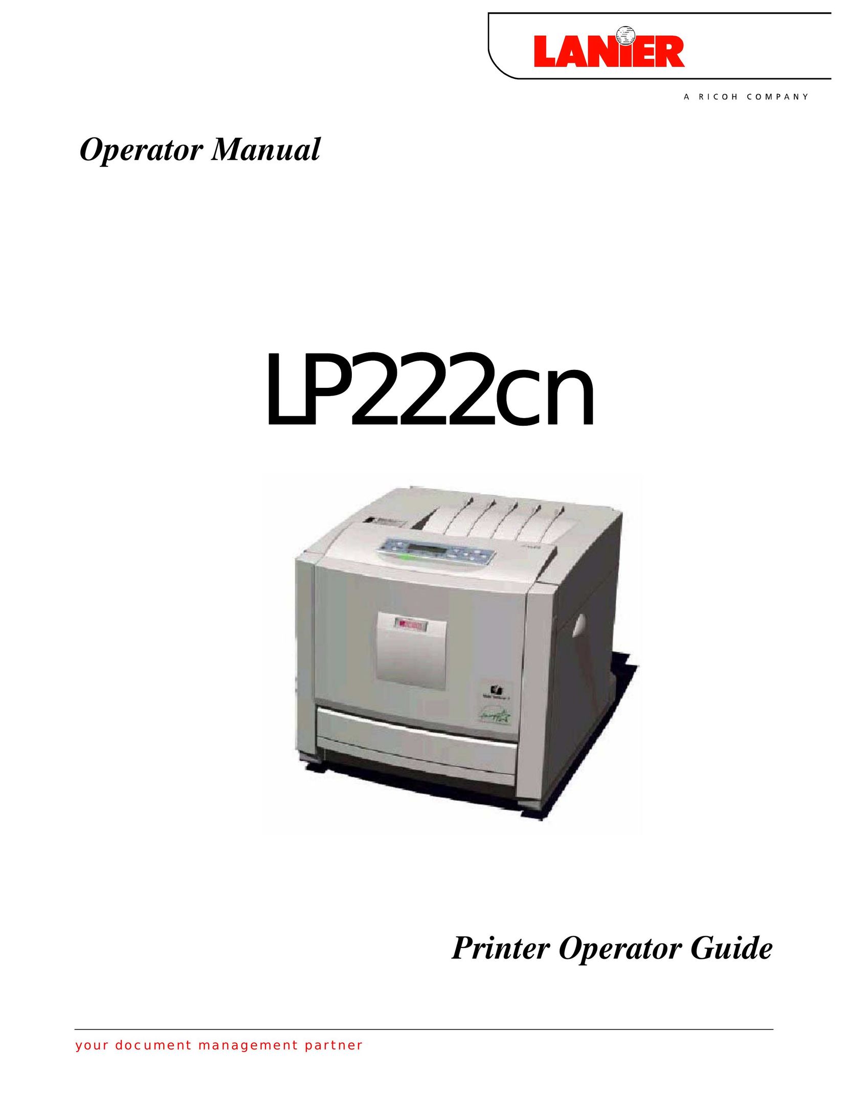 Lanier LP222cn Printer User Manual