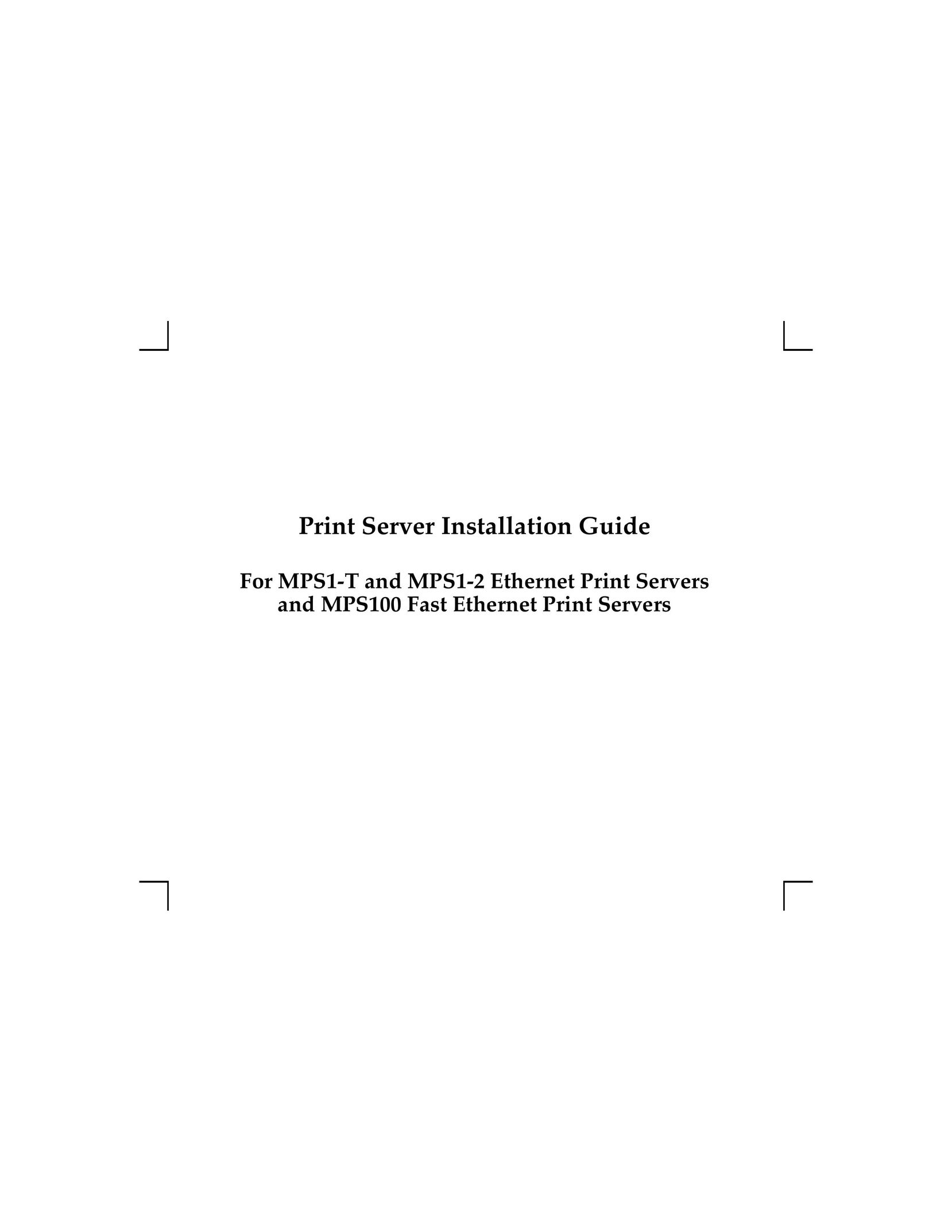 Lantronix MPS1-2 Printer User Manual