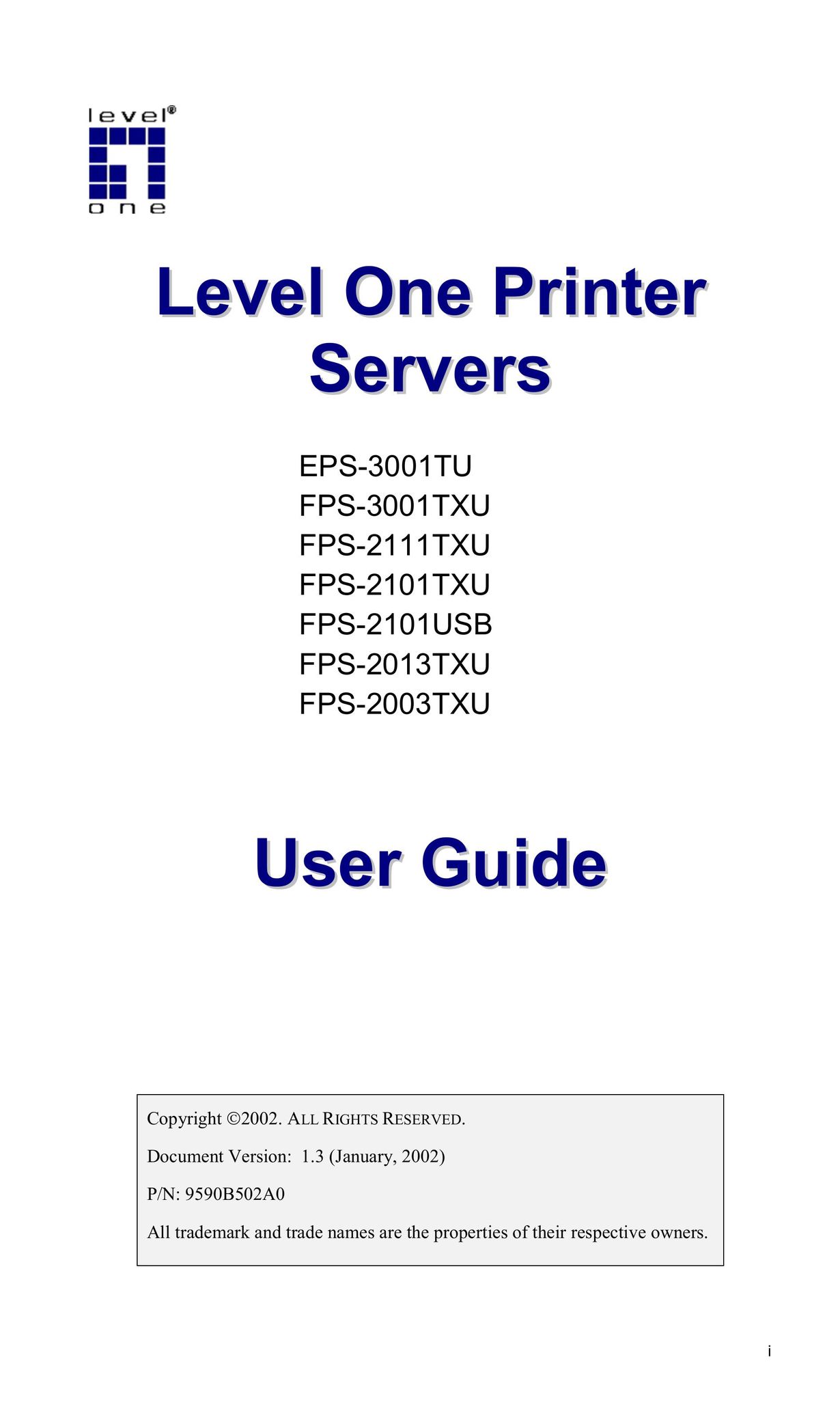 LevelOne FPS-3001TXU Printer User Manual
