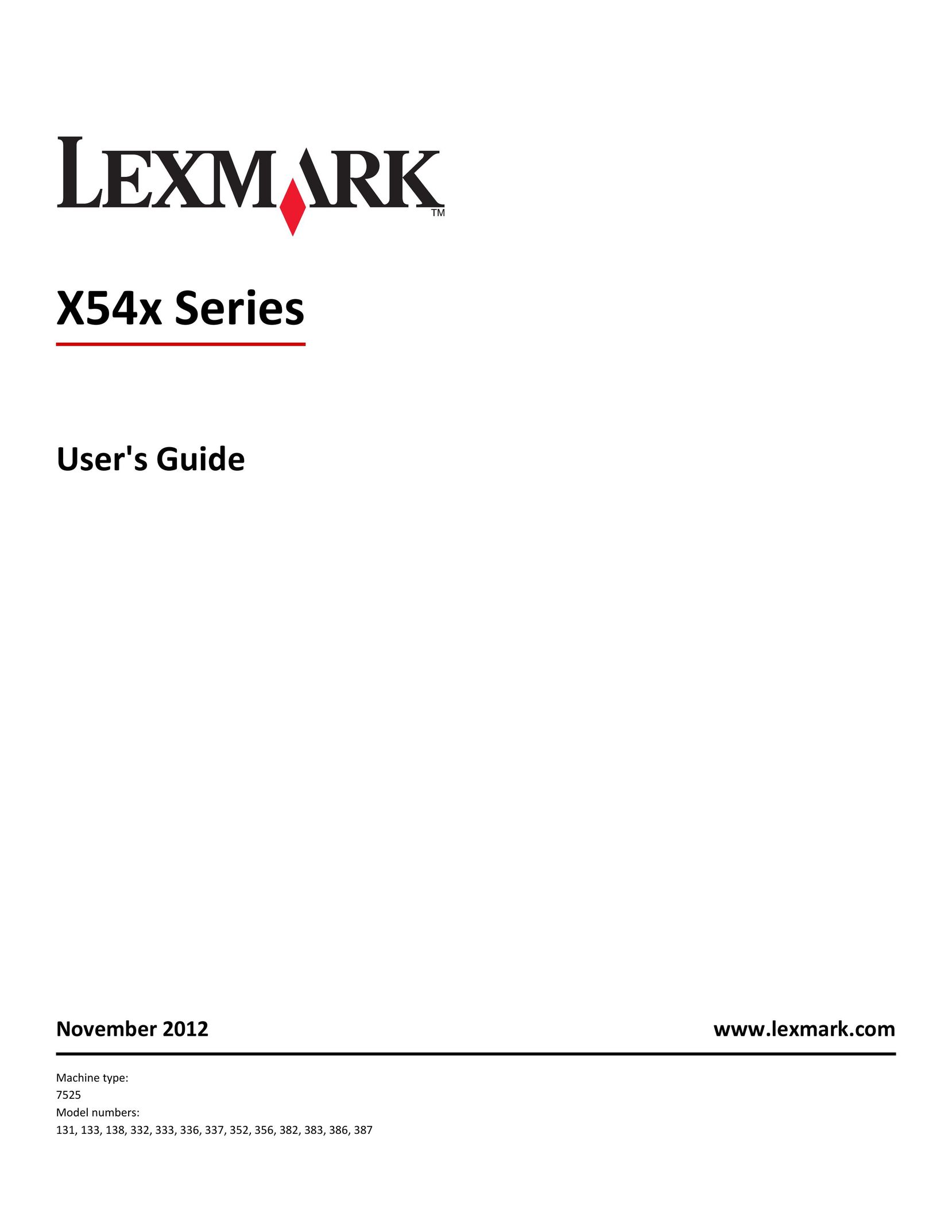 Lexmark 133 Printer User Manual