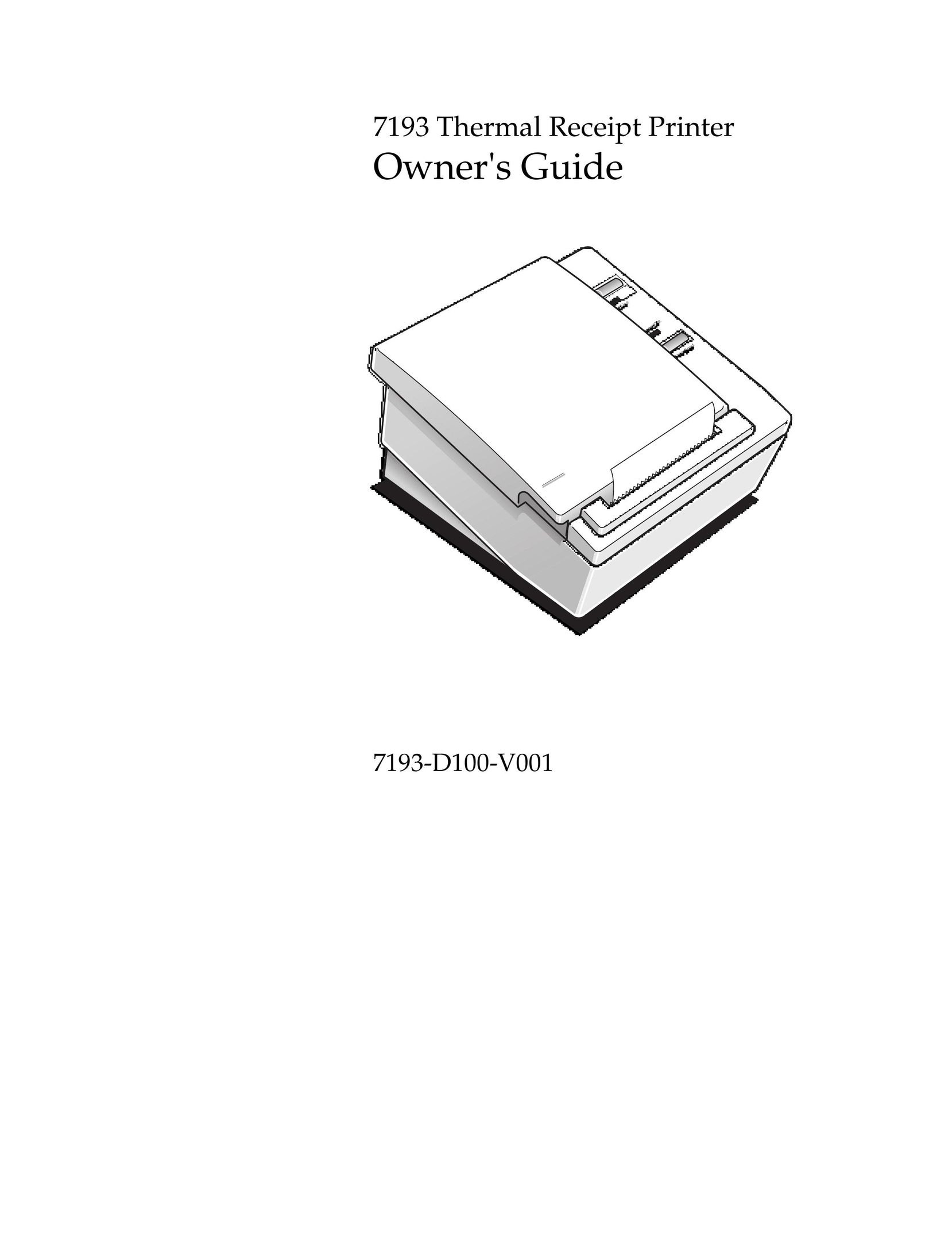 M-S Cash Drawer 7193 Printer User Manual