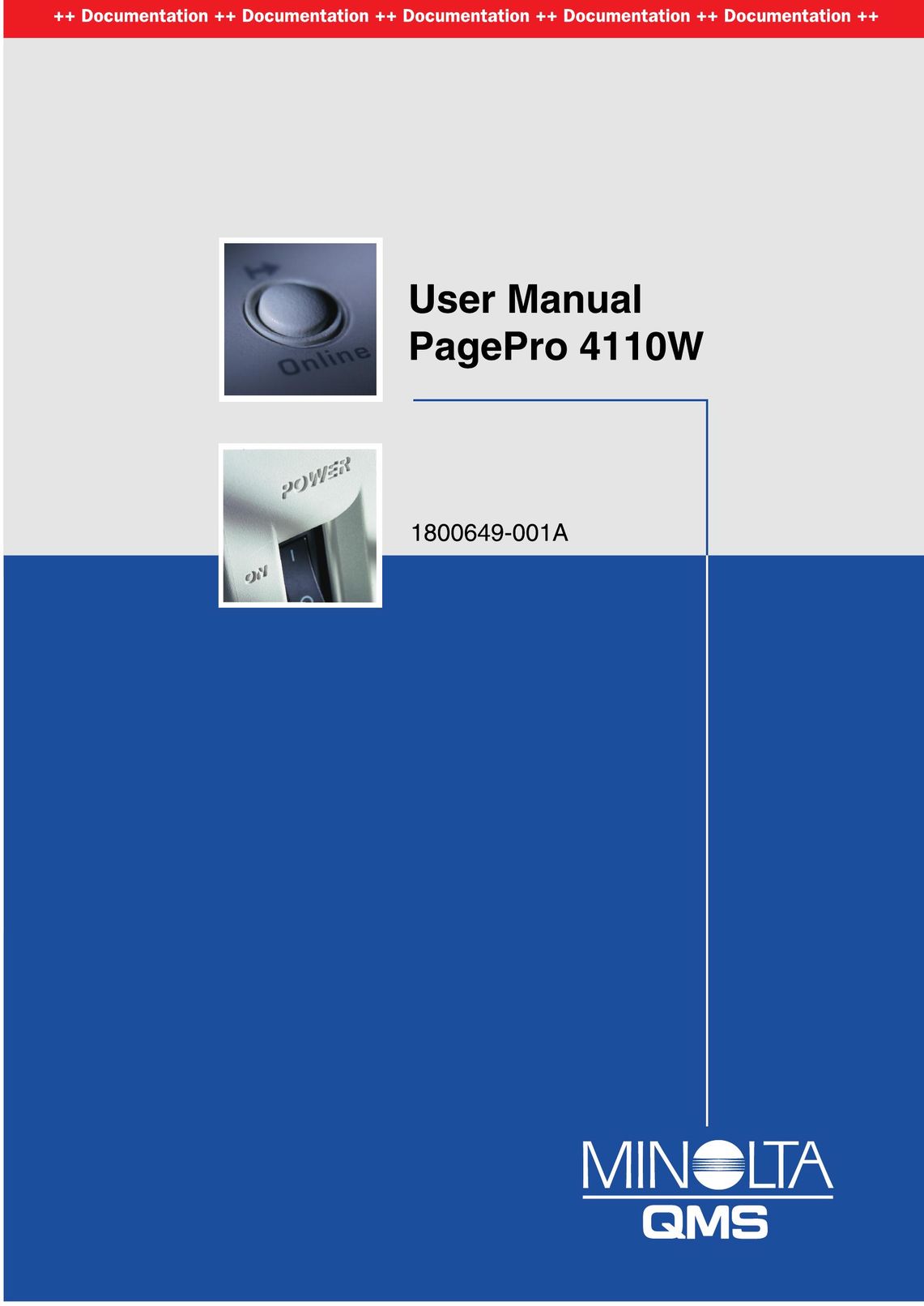 Minolta 4110W Printer User Manual